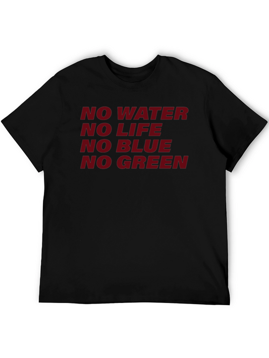 No Water No Life Graphic Tee - Black