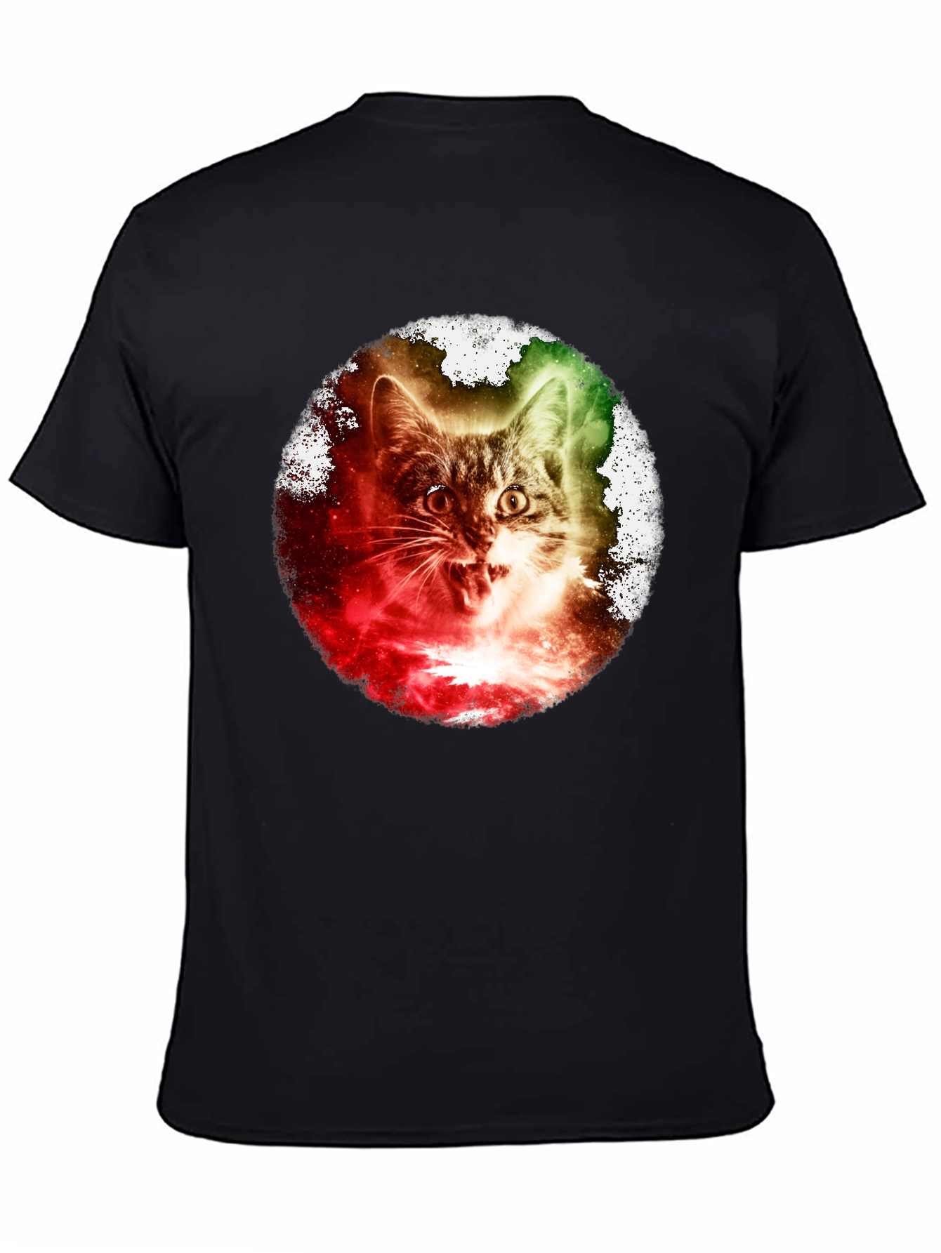 Galaxy Cat Graphic Tee - Unique Space Kitten T-Shirt