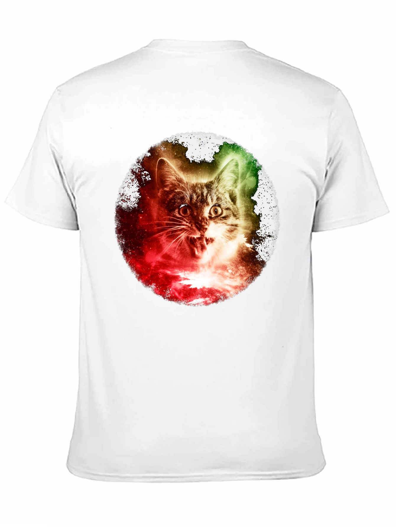 Galaxy Cat Graphic Tee - Unique Space Kitten T-Shirt