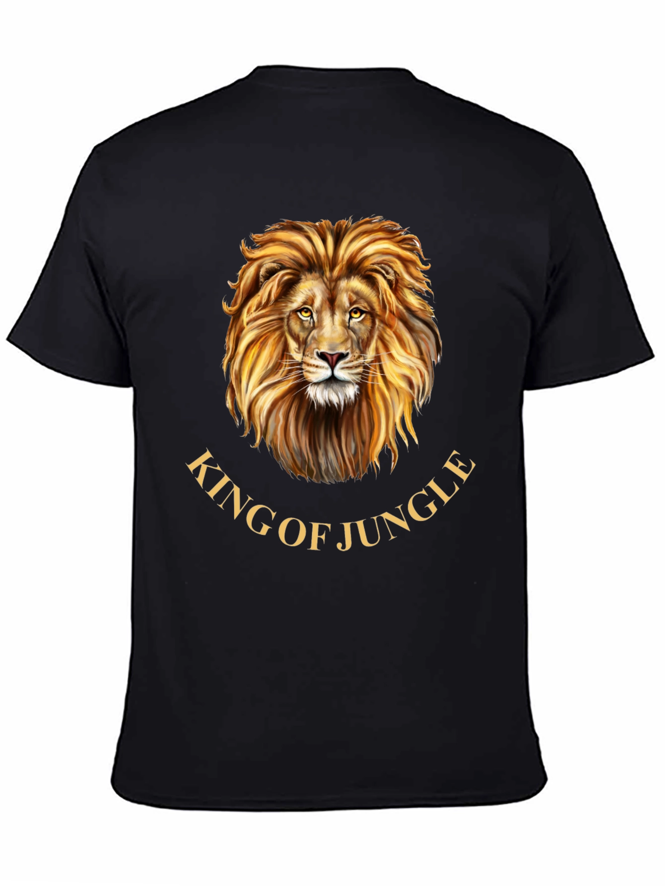 King of the Jungle Lion Graphic Tee - Black