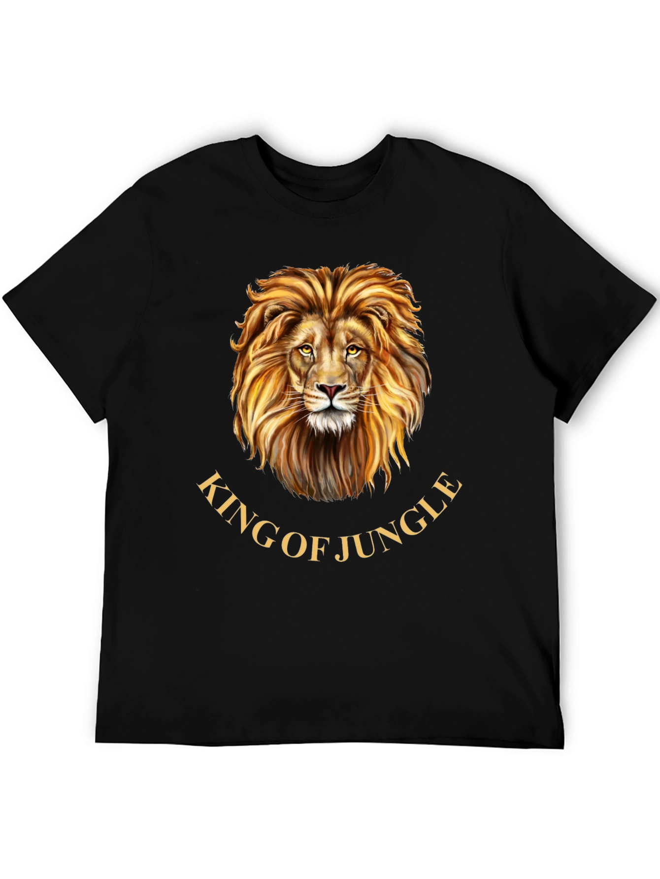King of the Jungle Lion Graphic Tee - Black
