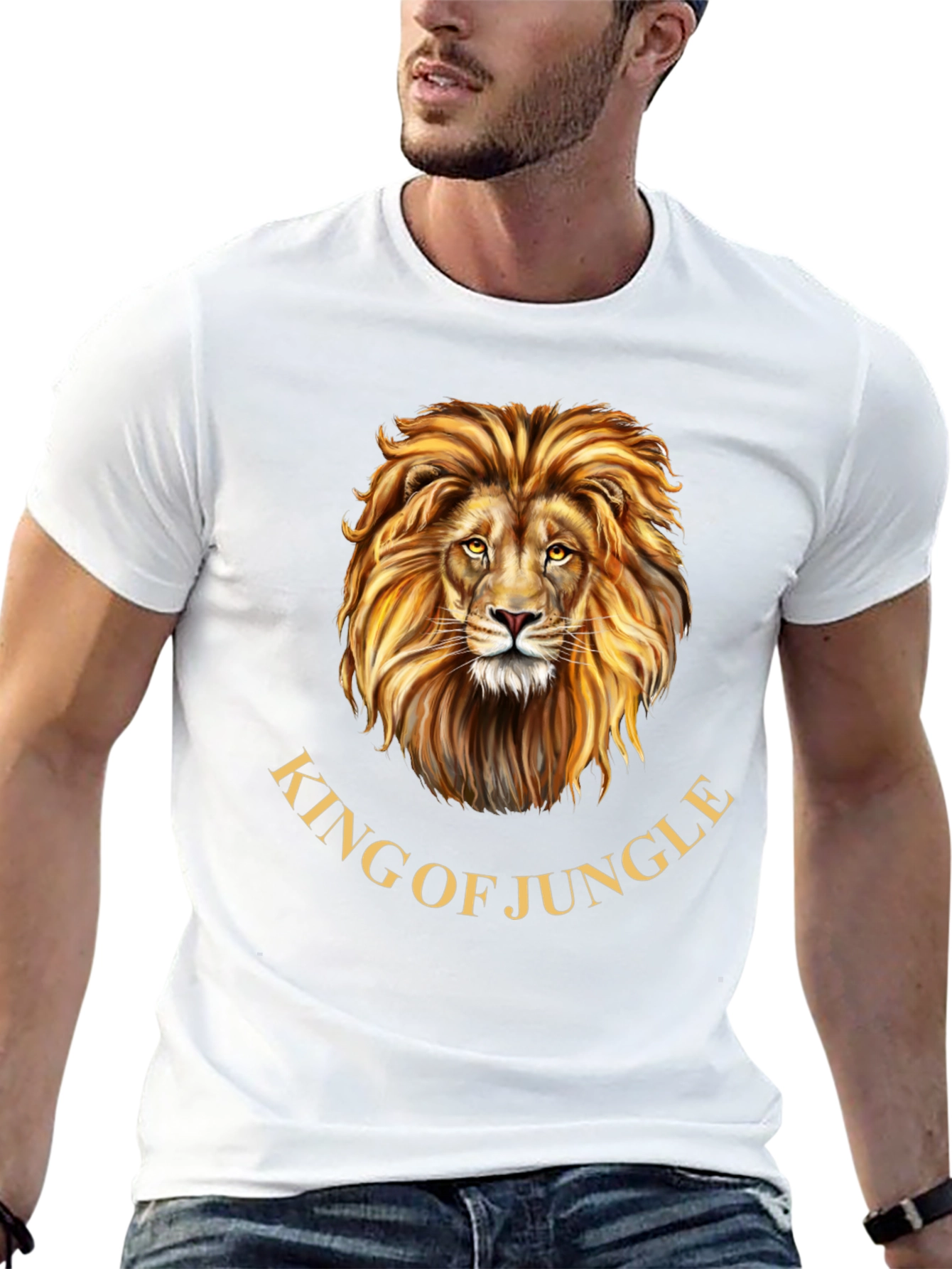 King of the Jungle Lion Graphic Tee - Black