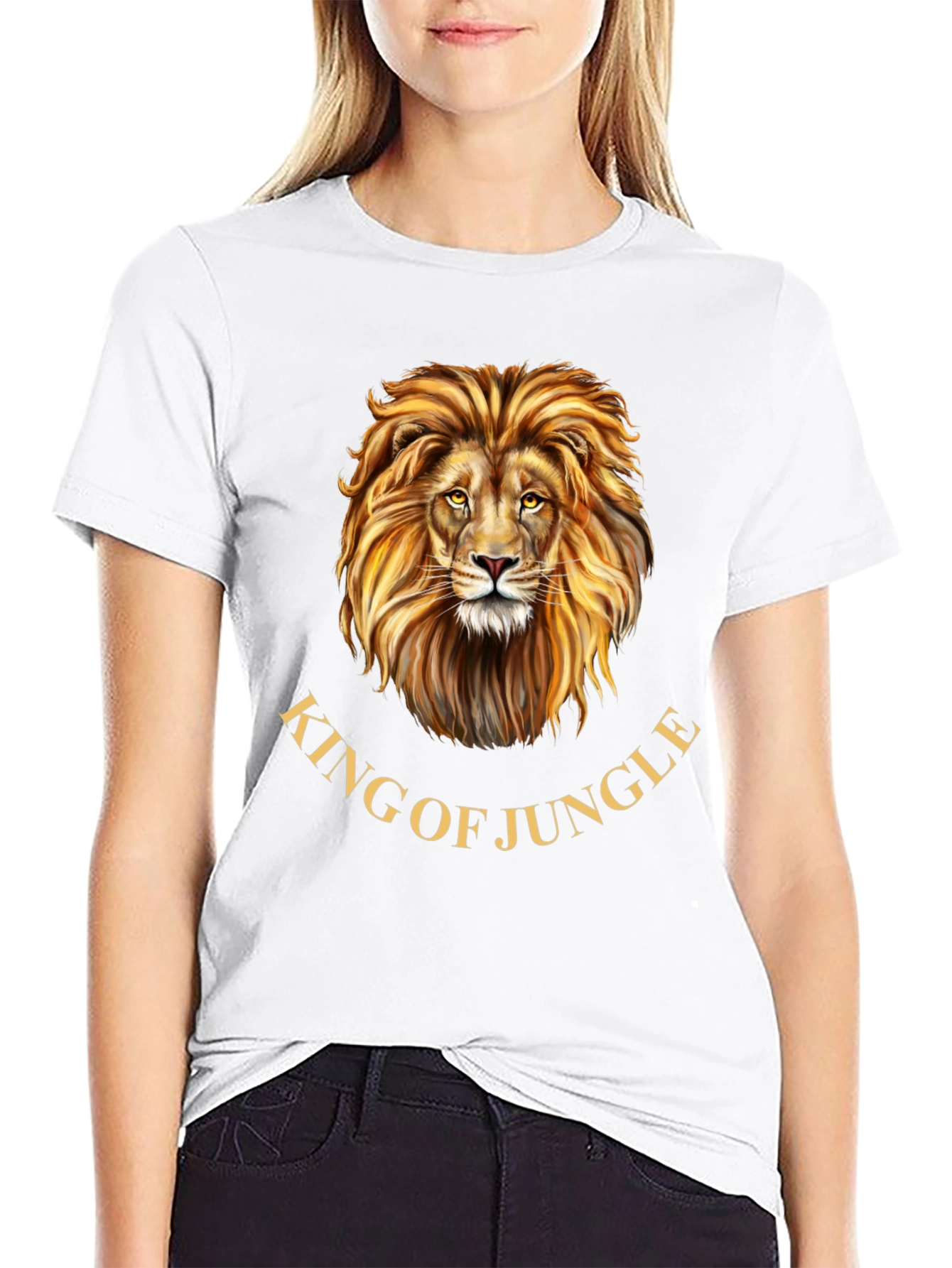 King of the Jungle Lion Graphic Tee - Black