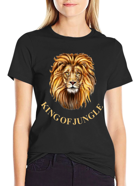King of the Jungle Lion Graphic Tee - Black