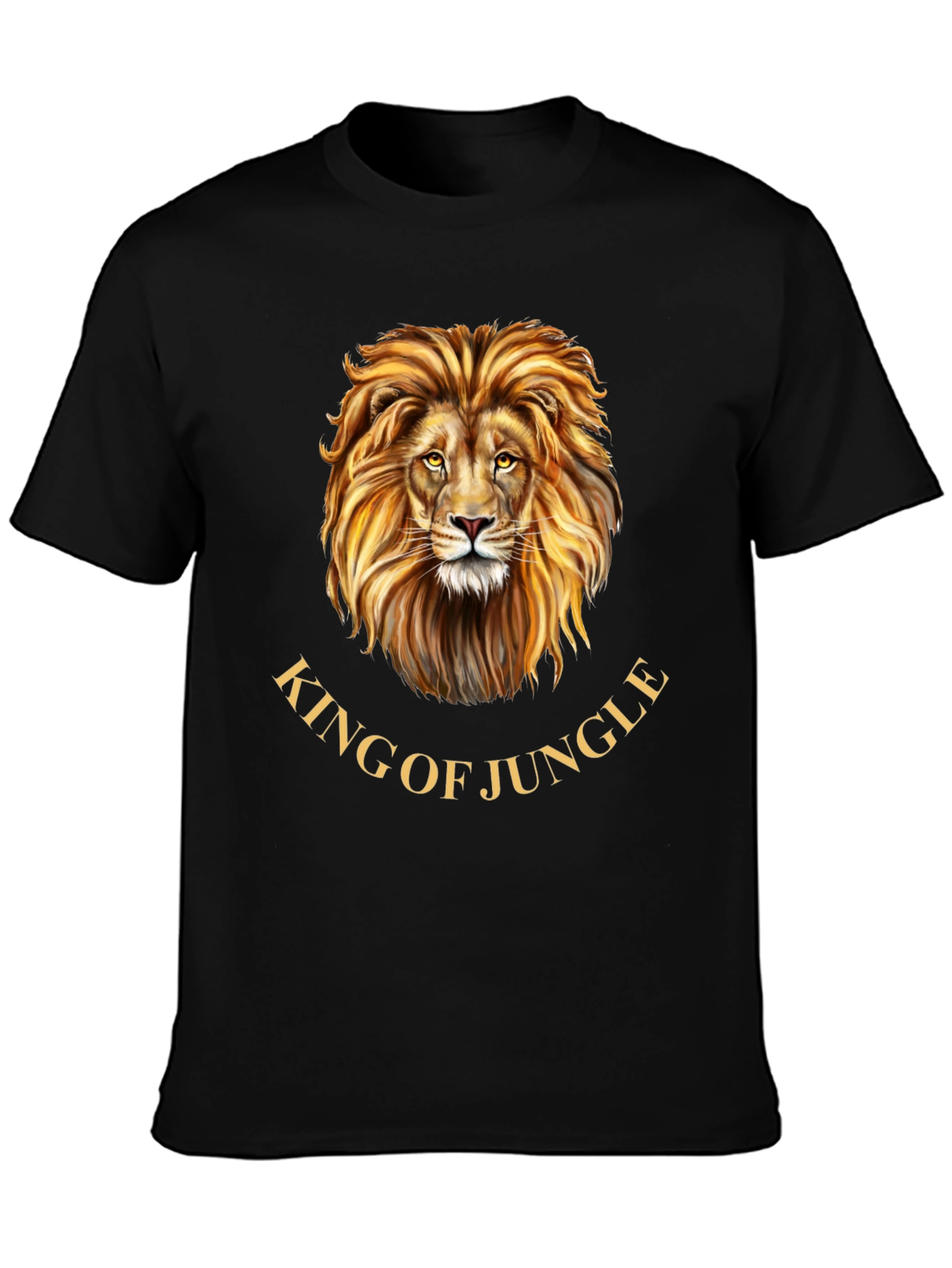 King of the Jungle Lion Graphic Tee - Black