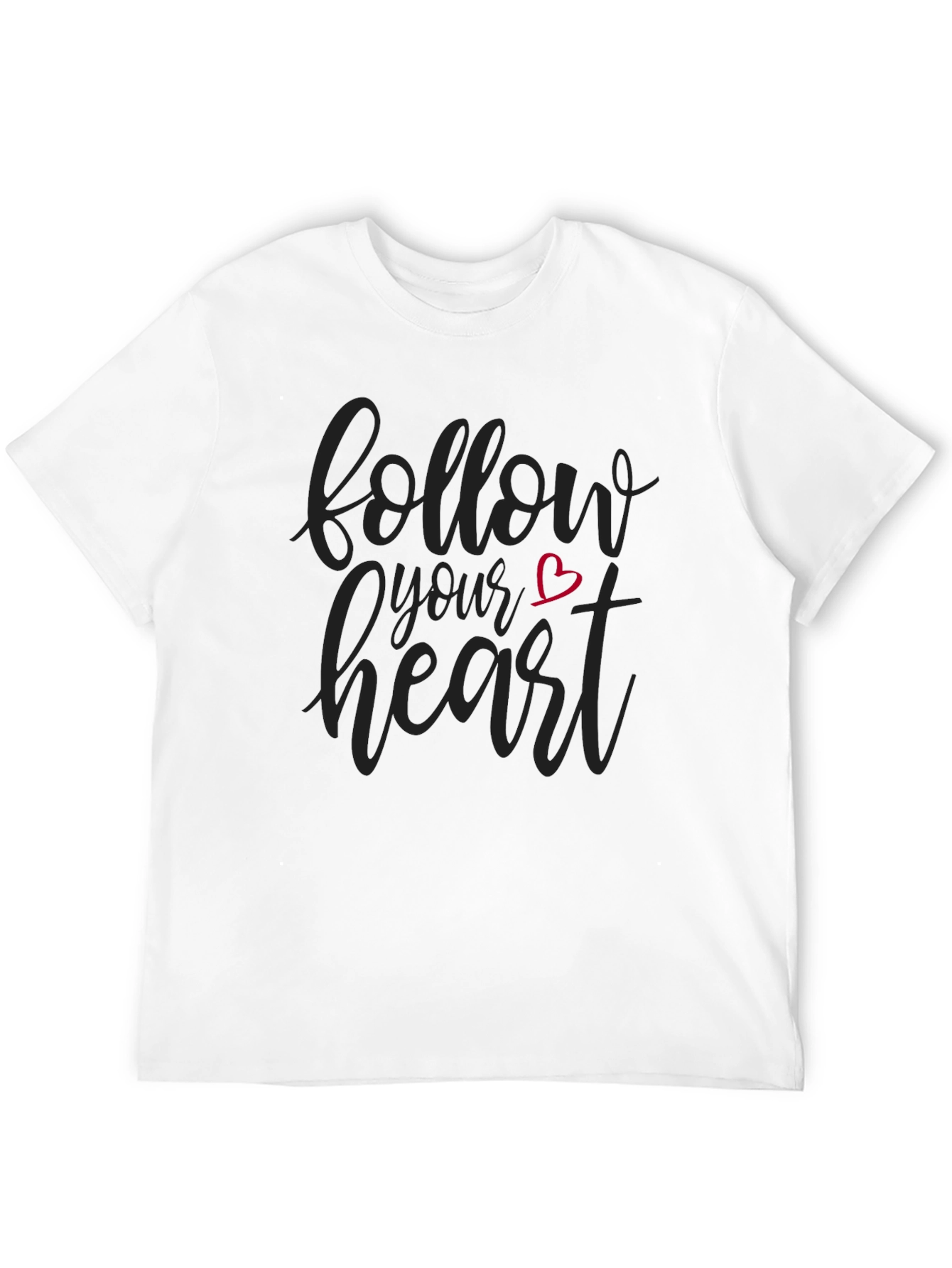 Follow Your Heart Black Graphic Tee