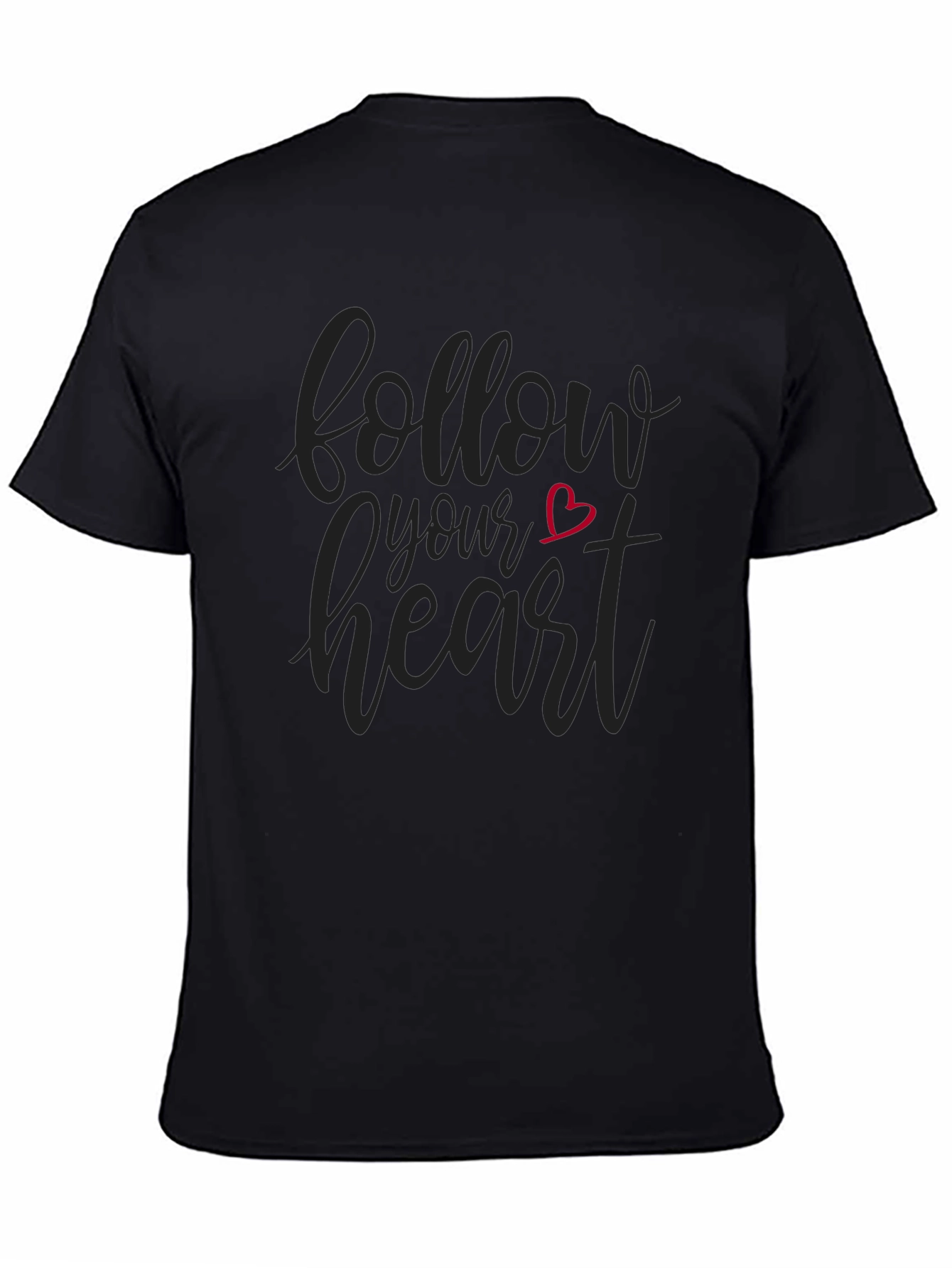 Follow Your Heart Black Graphic Tee