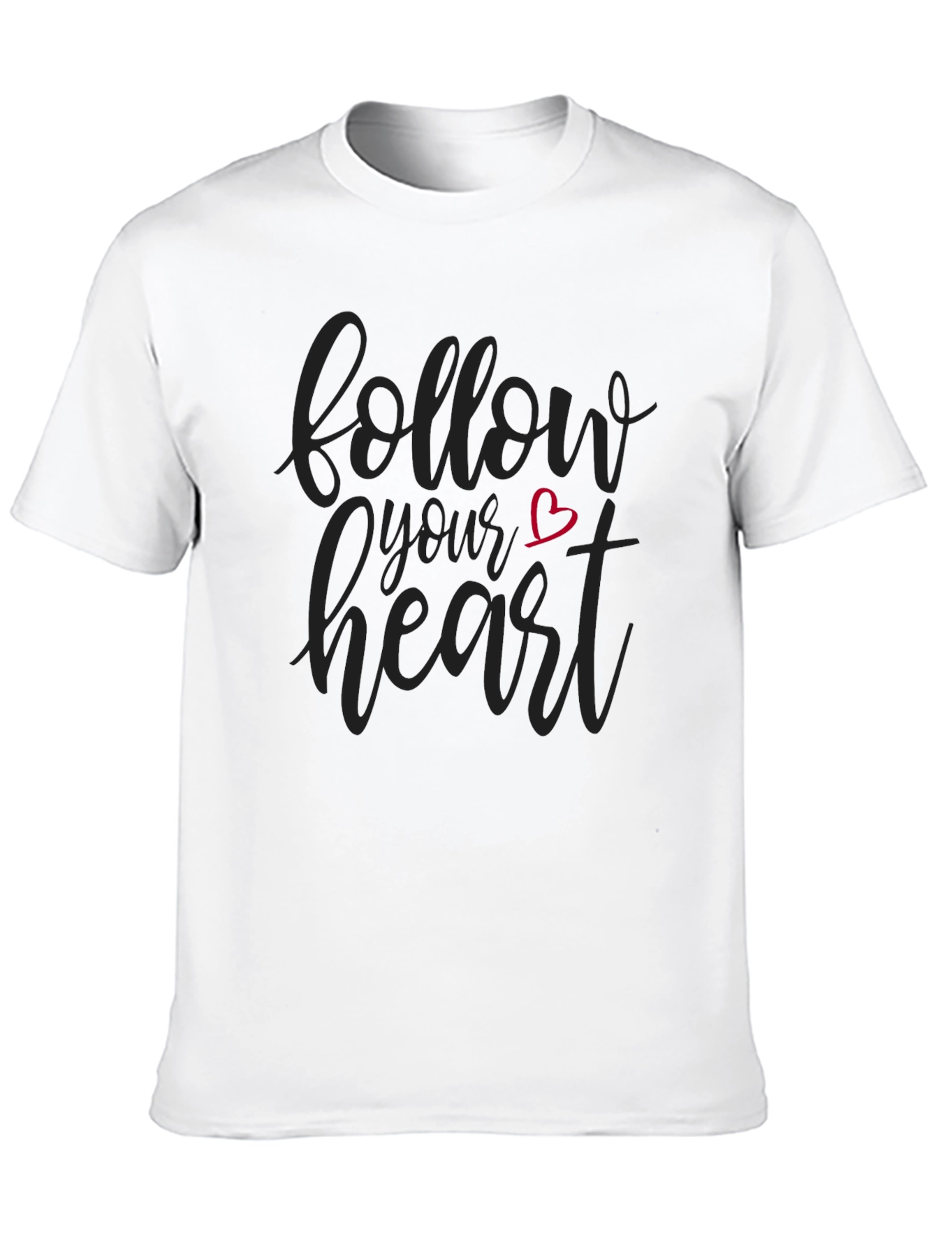 Follow Your Heart Black Graphic Tee