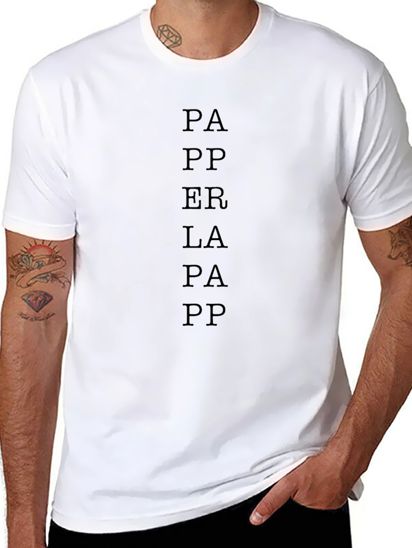 Papperla Black Crew Neck T-Shirt