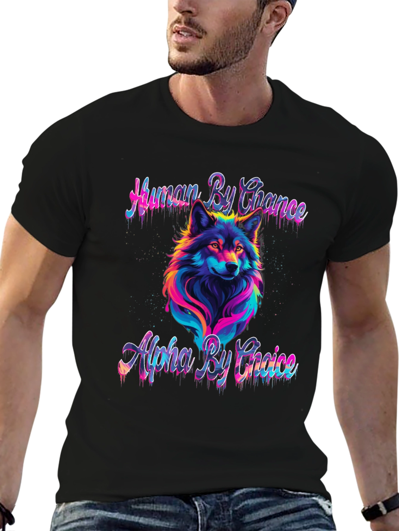 Human By Chance Alpha Wolf T-Shirt