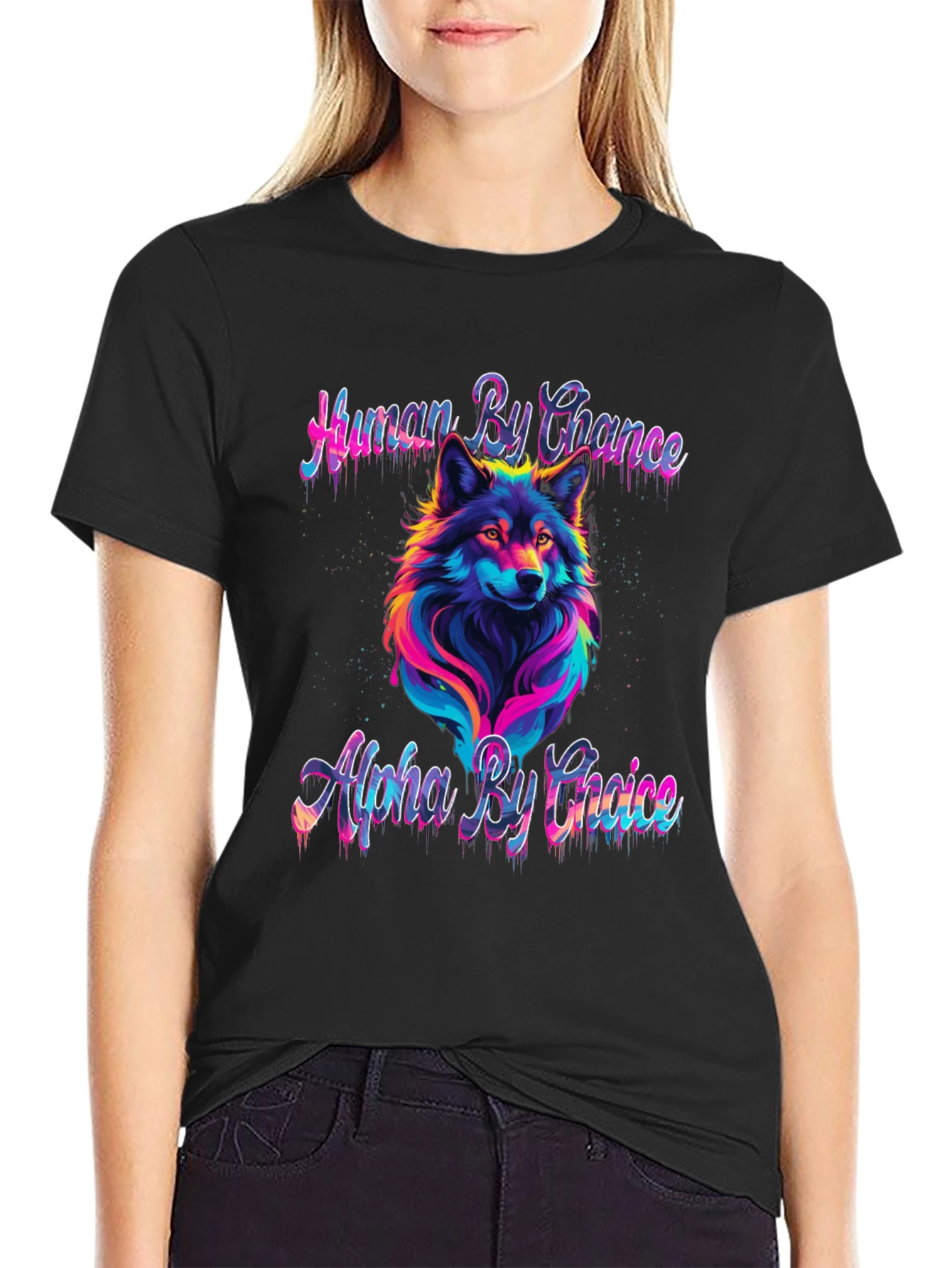 Human By Chance Alpha Wolf T-Shirt