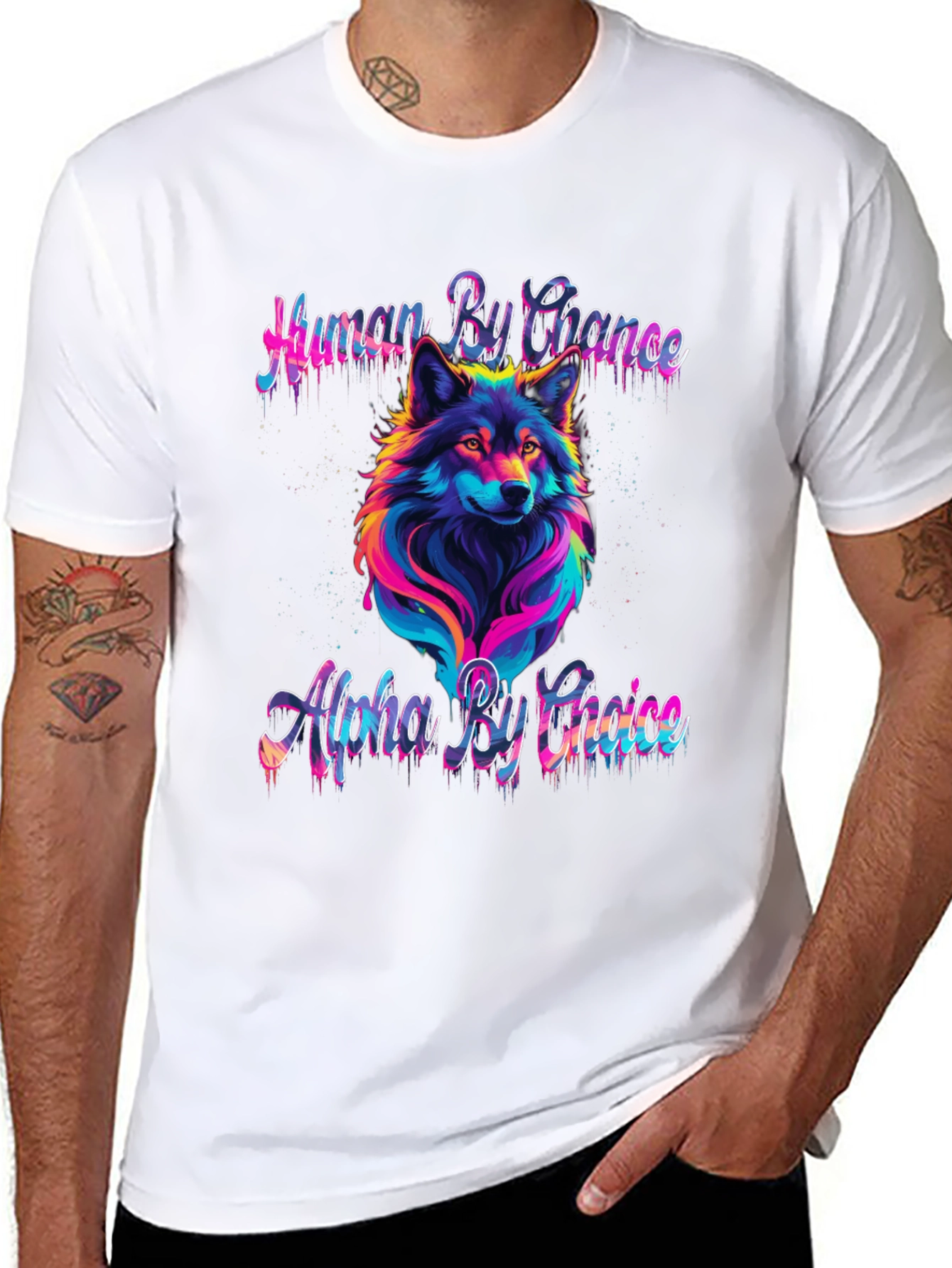 Human By Chance Alpha Wolf T-Shirt