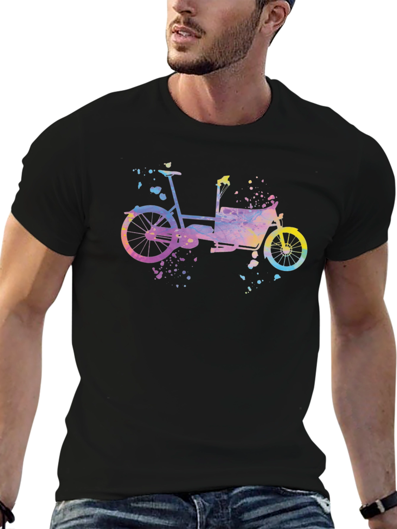 Watercolor Bike Graphic Tee