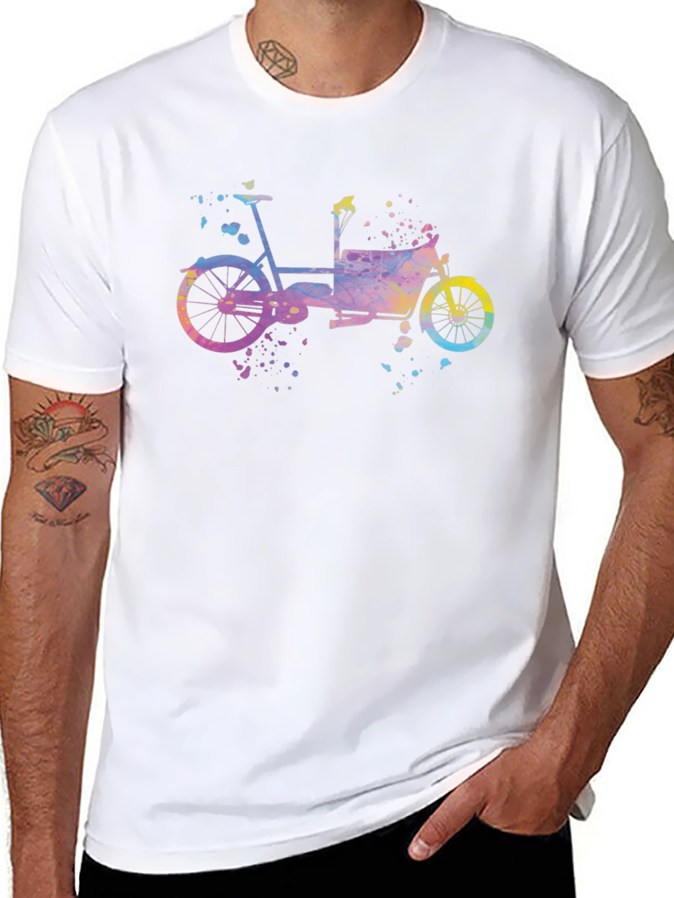 Watercolor Bike Graphic Tee