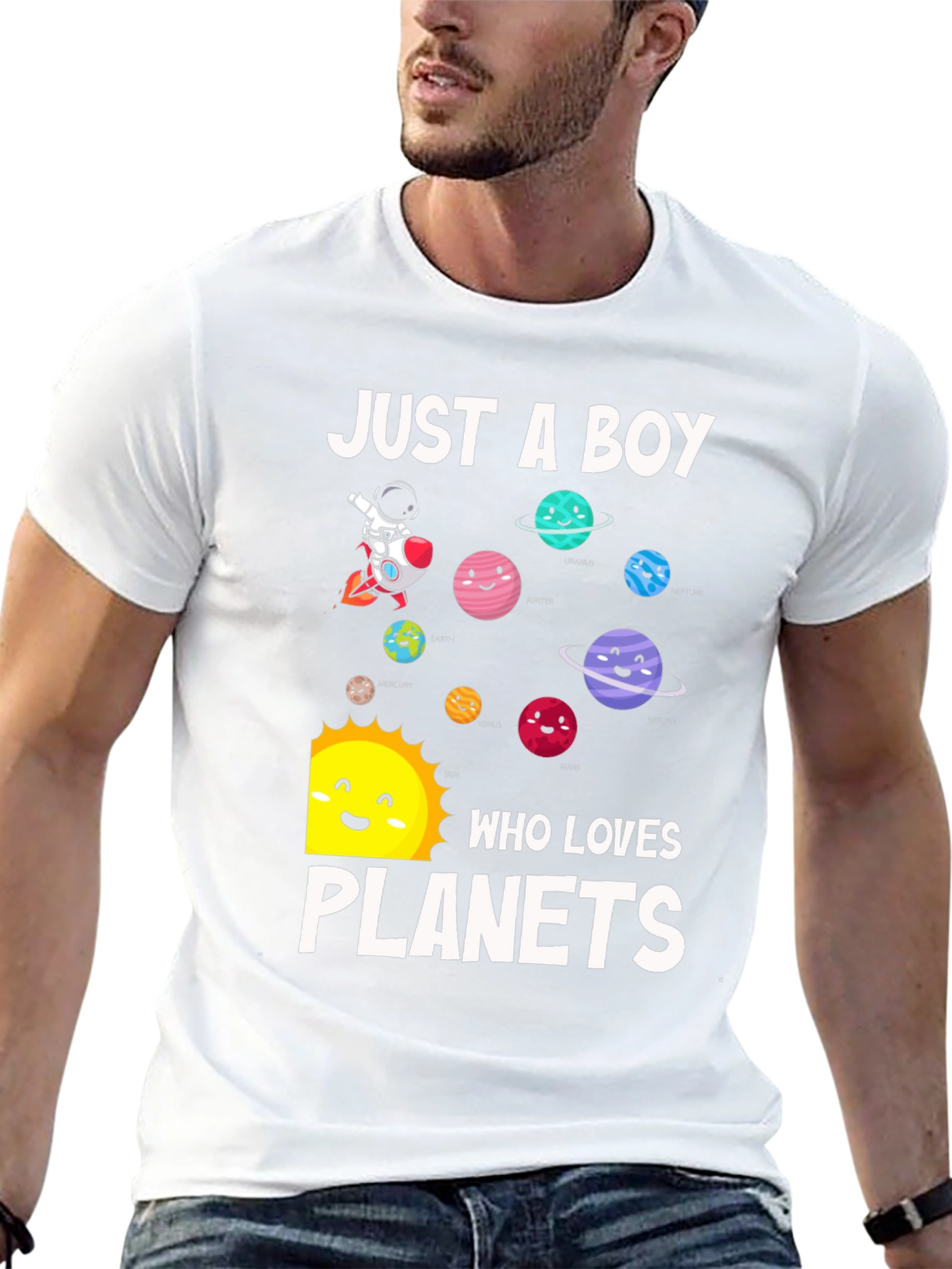 Just A Boy Who Loves Planets T-Shirt