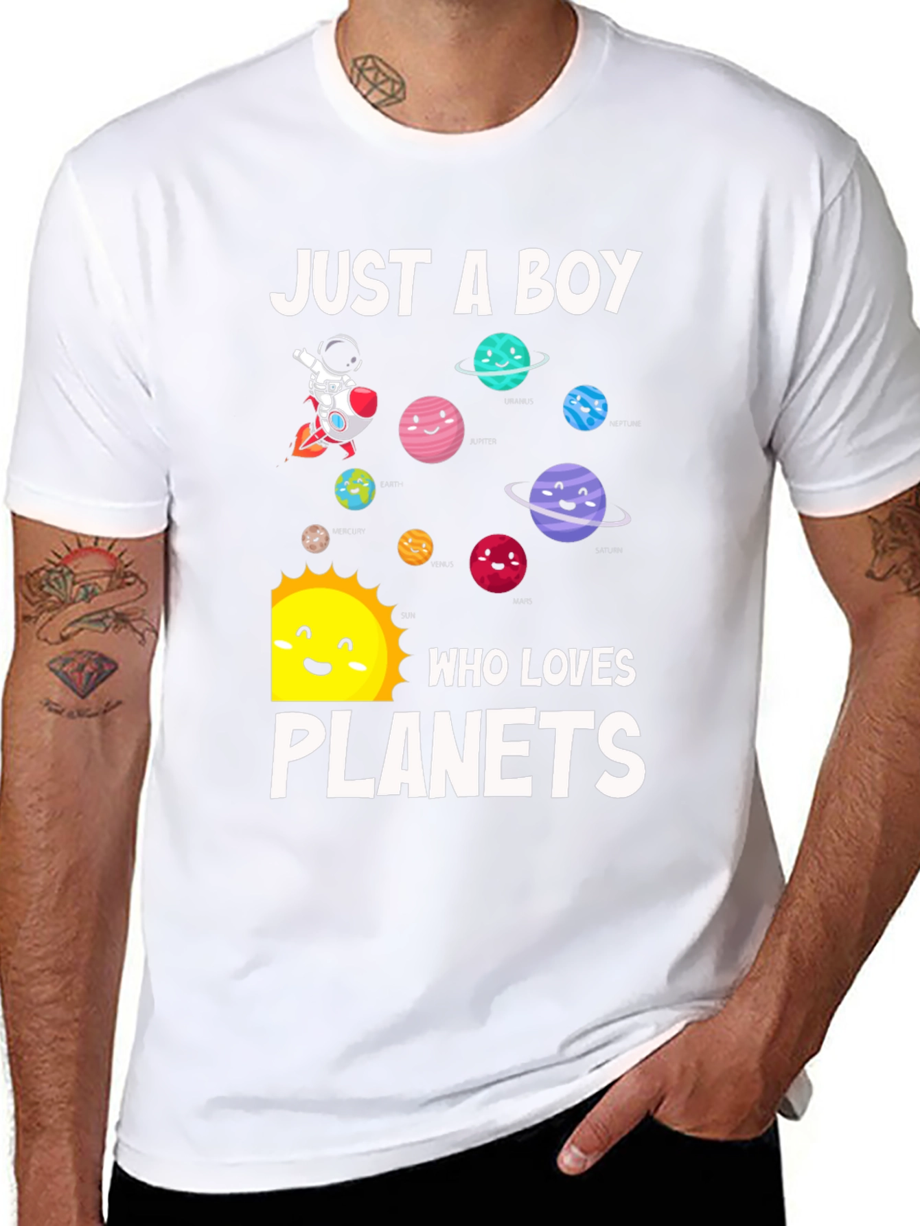 Just A Boy Who Loves Planets T-Shirt