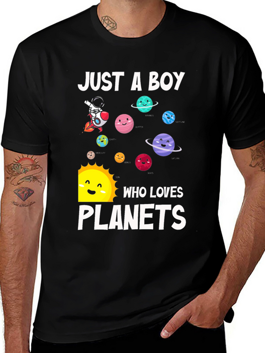 Just A Boy Who Loves Planets T-Shirt