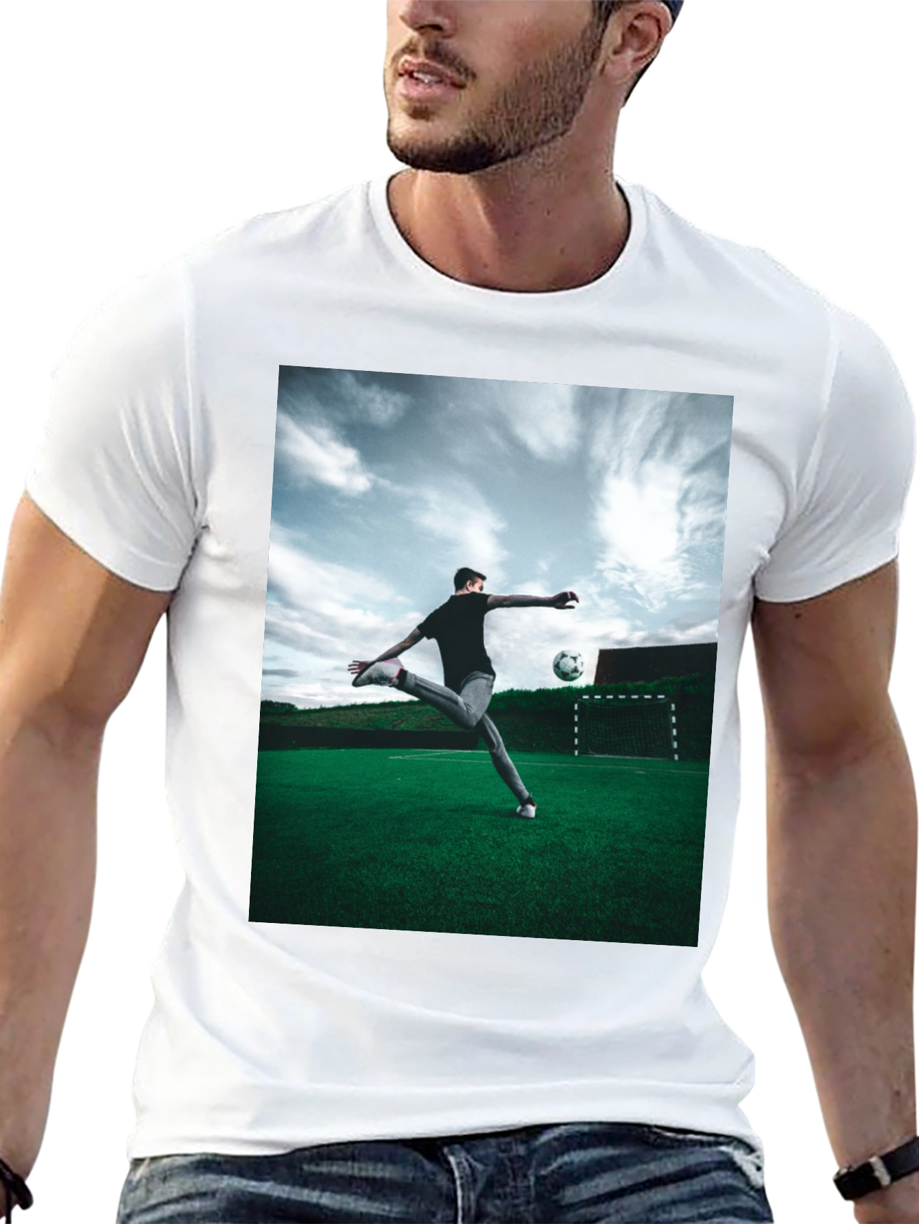 Soccer Kick T-Shirt - Mens Graphic Tee