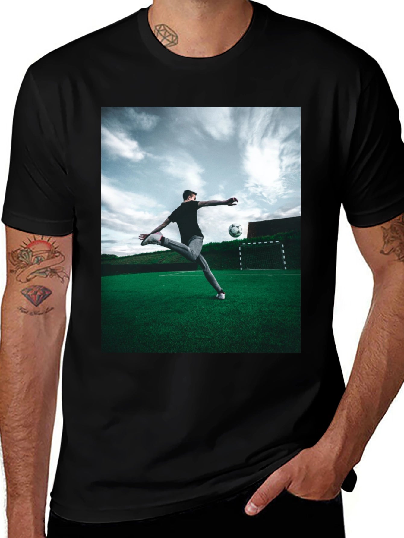 Soccer Kick T-Shirt - Mens Graphic Tee