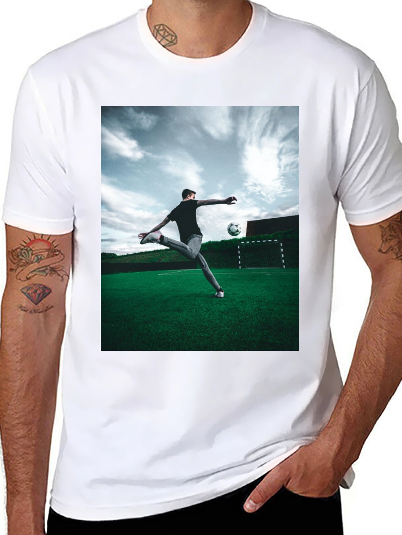 Soccer Kick T-Shirt - Mens Graphic Tee