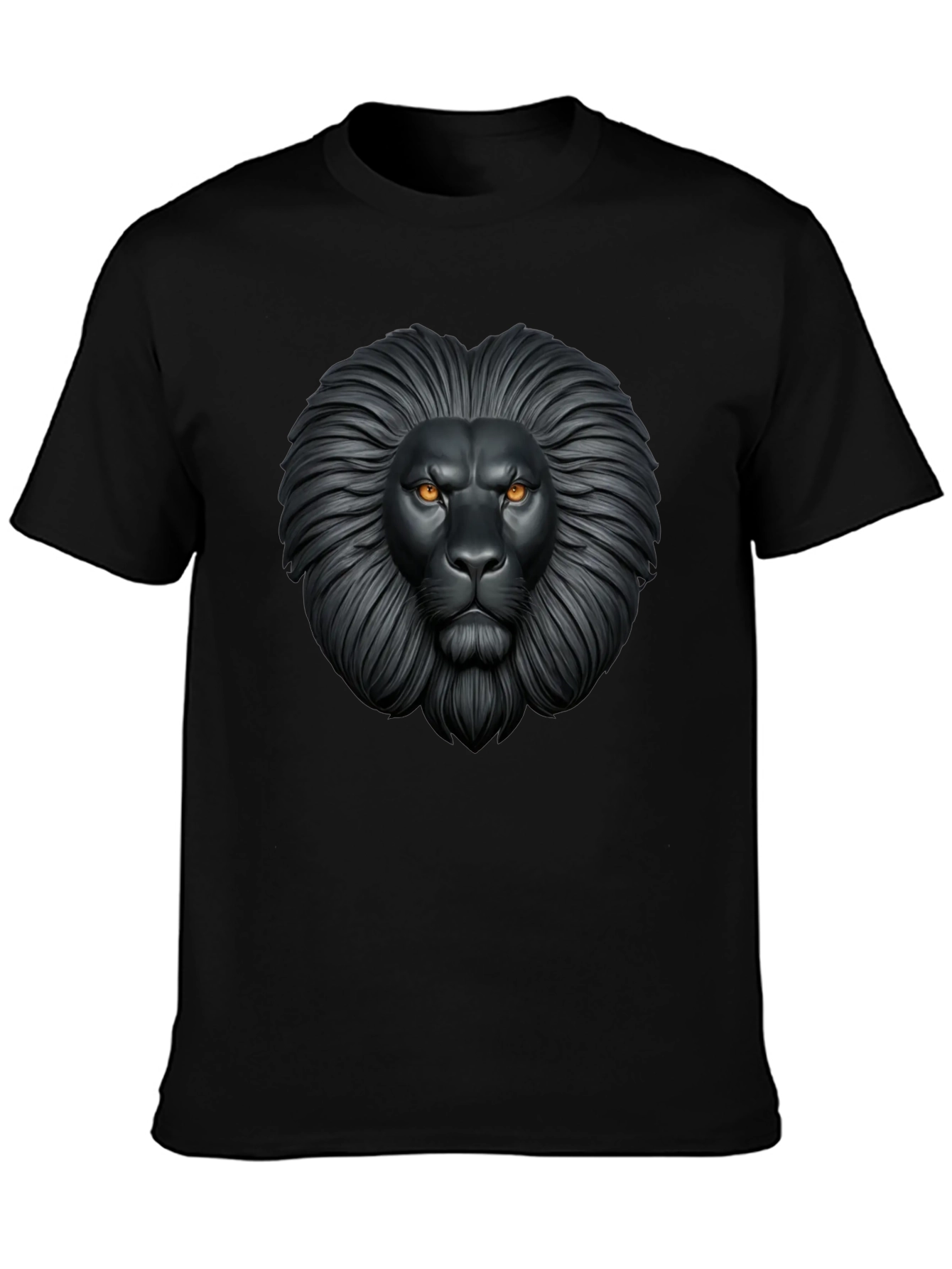 Lion Graphic Black T-Shirt - Fierce Style