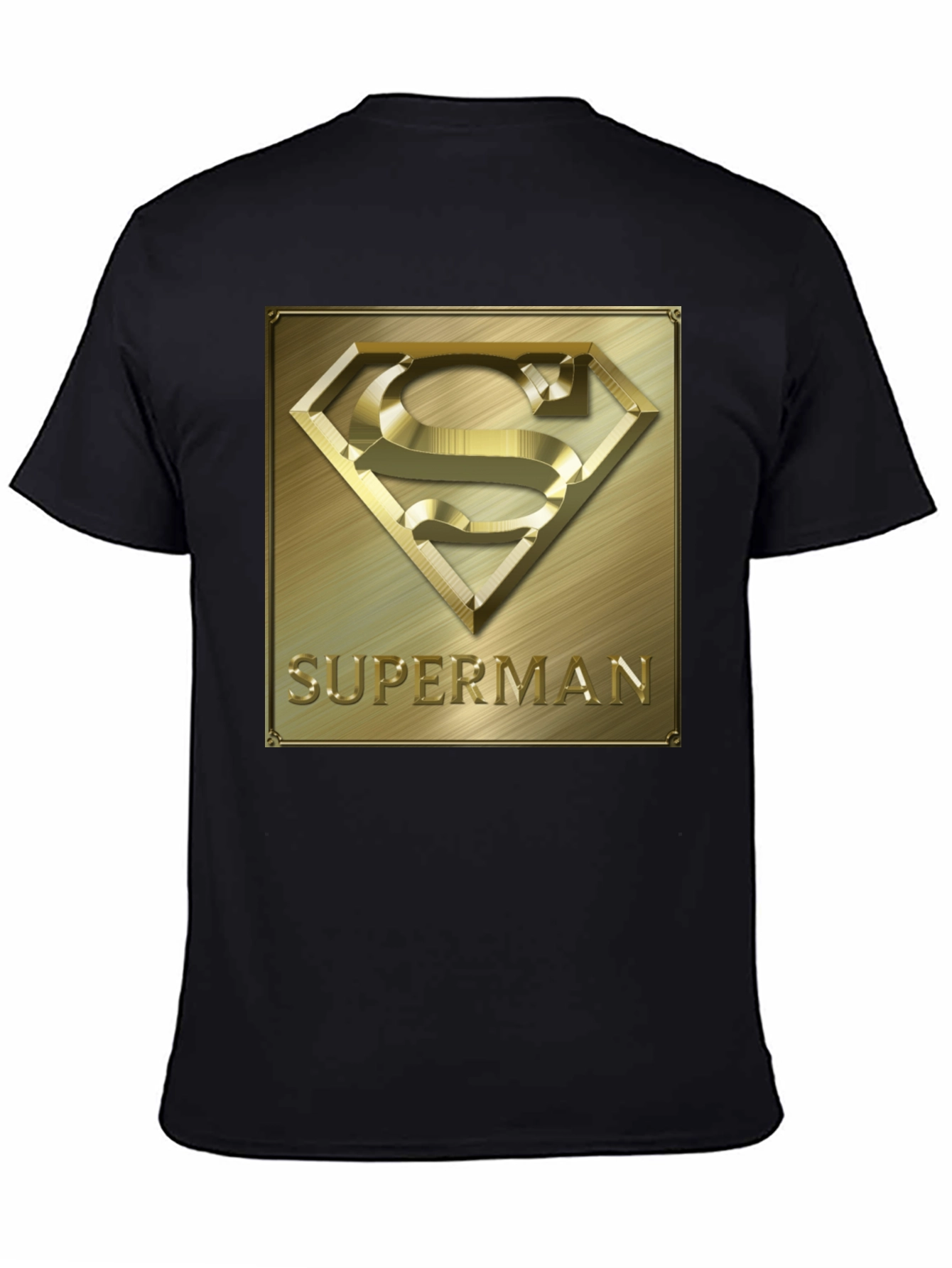 Superman Gold Emblem Black T-Shirt