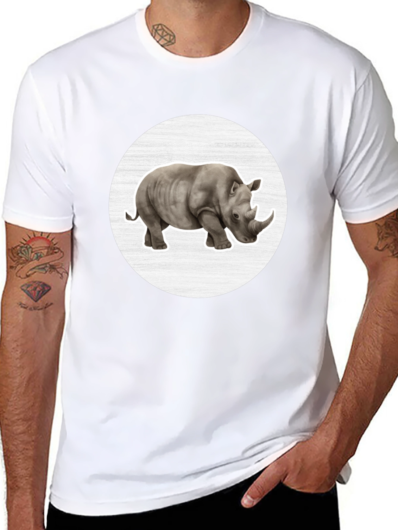 Rhinoceros Graphic Tee - Stylish Comfort