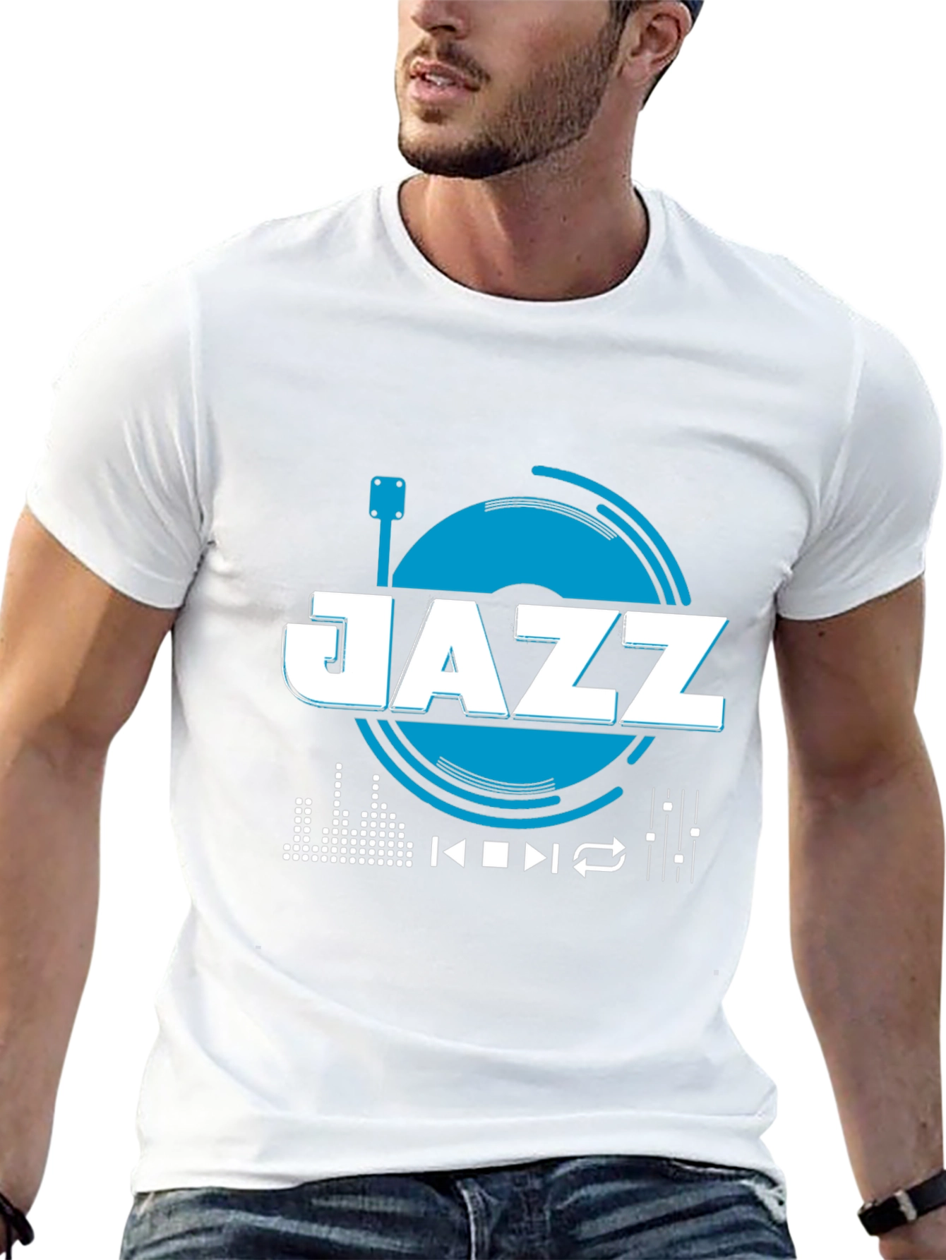 Jazz Music Graphic Tee - Black