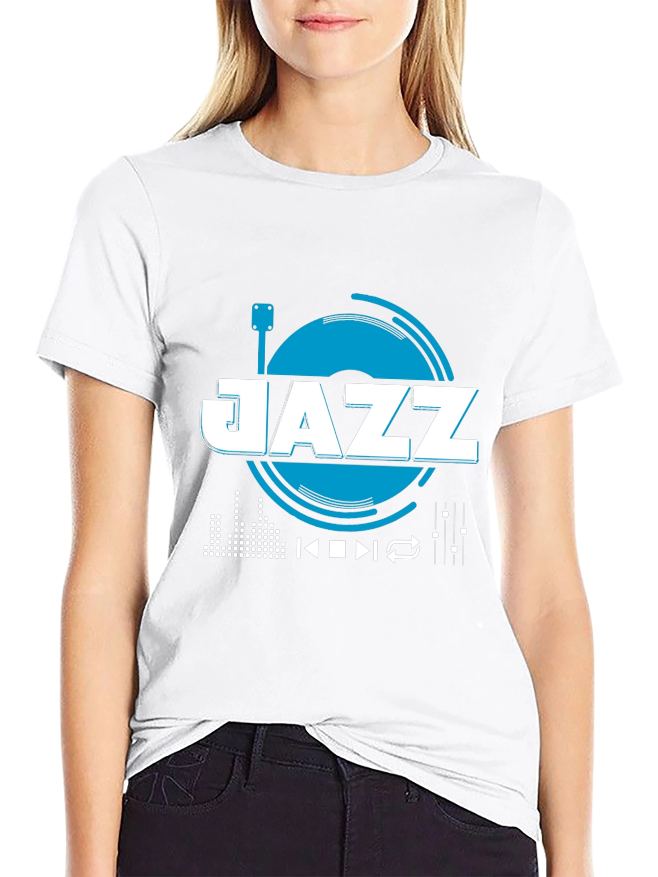 Jazz Music Graphic Tee - Black