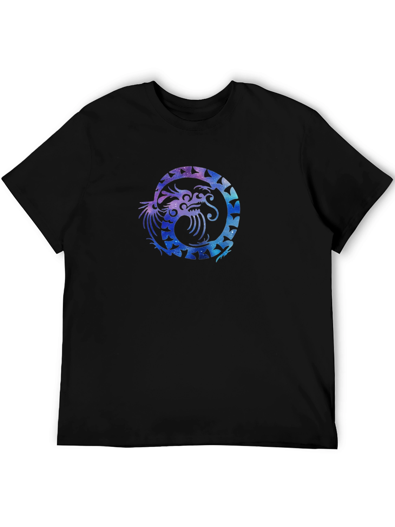 Galaxy Dragon Graphic Black Tee