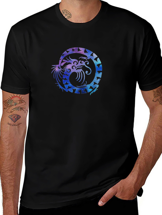Galaxy Dragon Graphic Black Tee