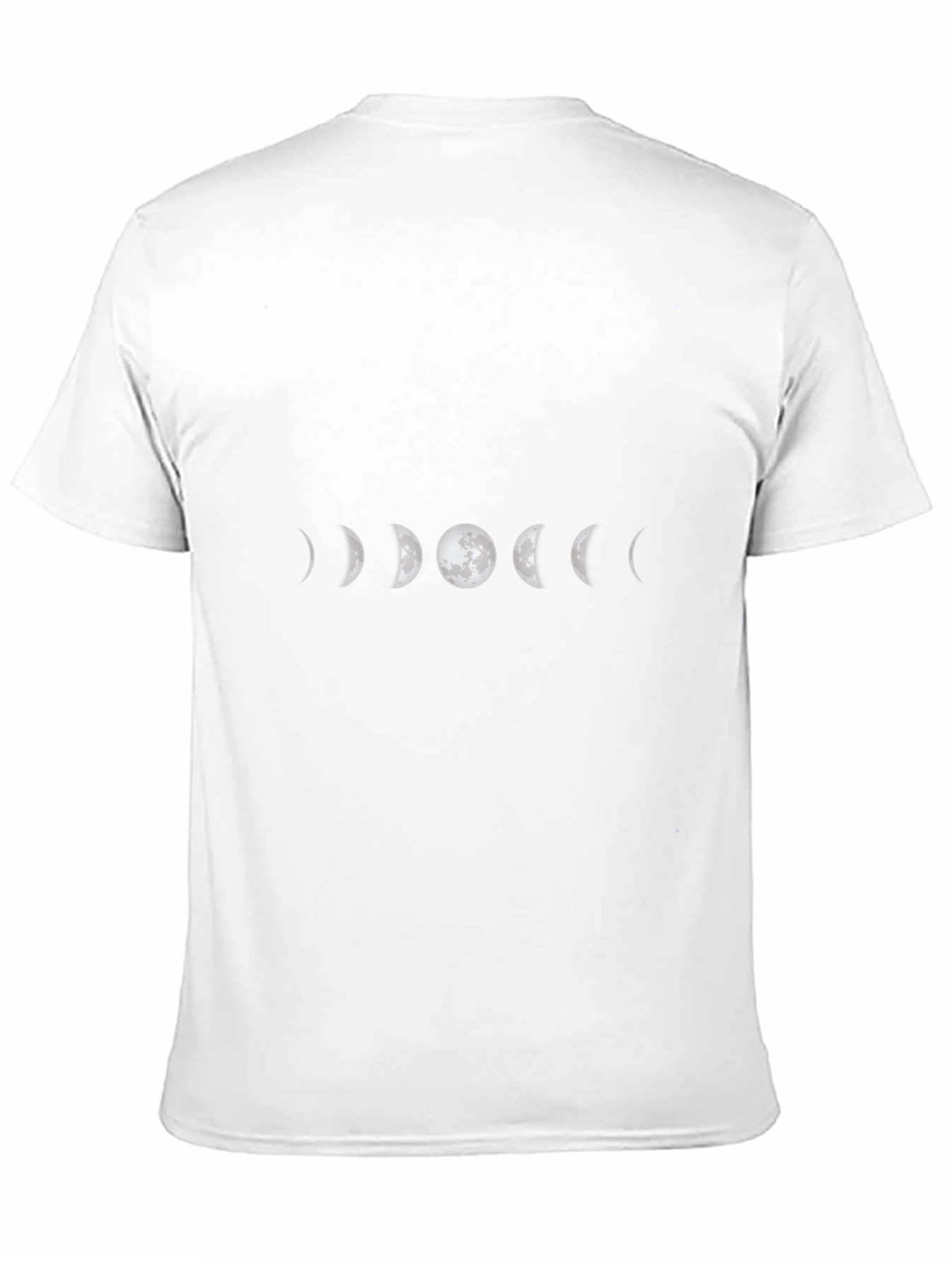Lunar Phase T-Shirt - Black Cotton Crew Neck