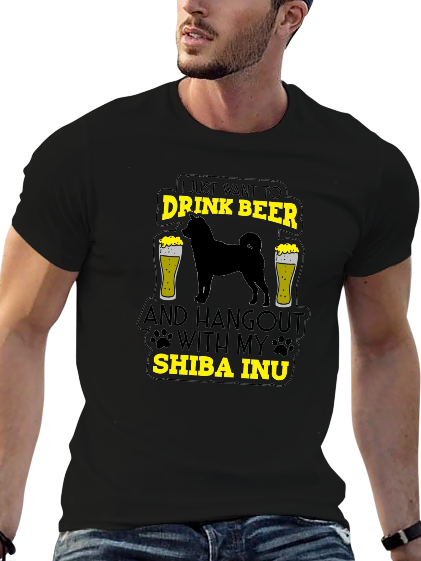 Drink Beer Shiba Inu T-Shirt