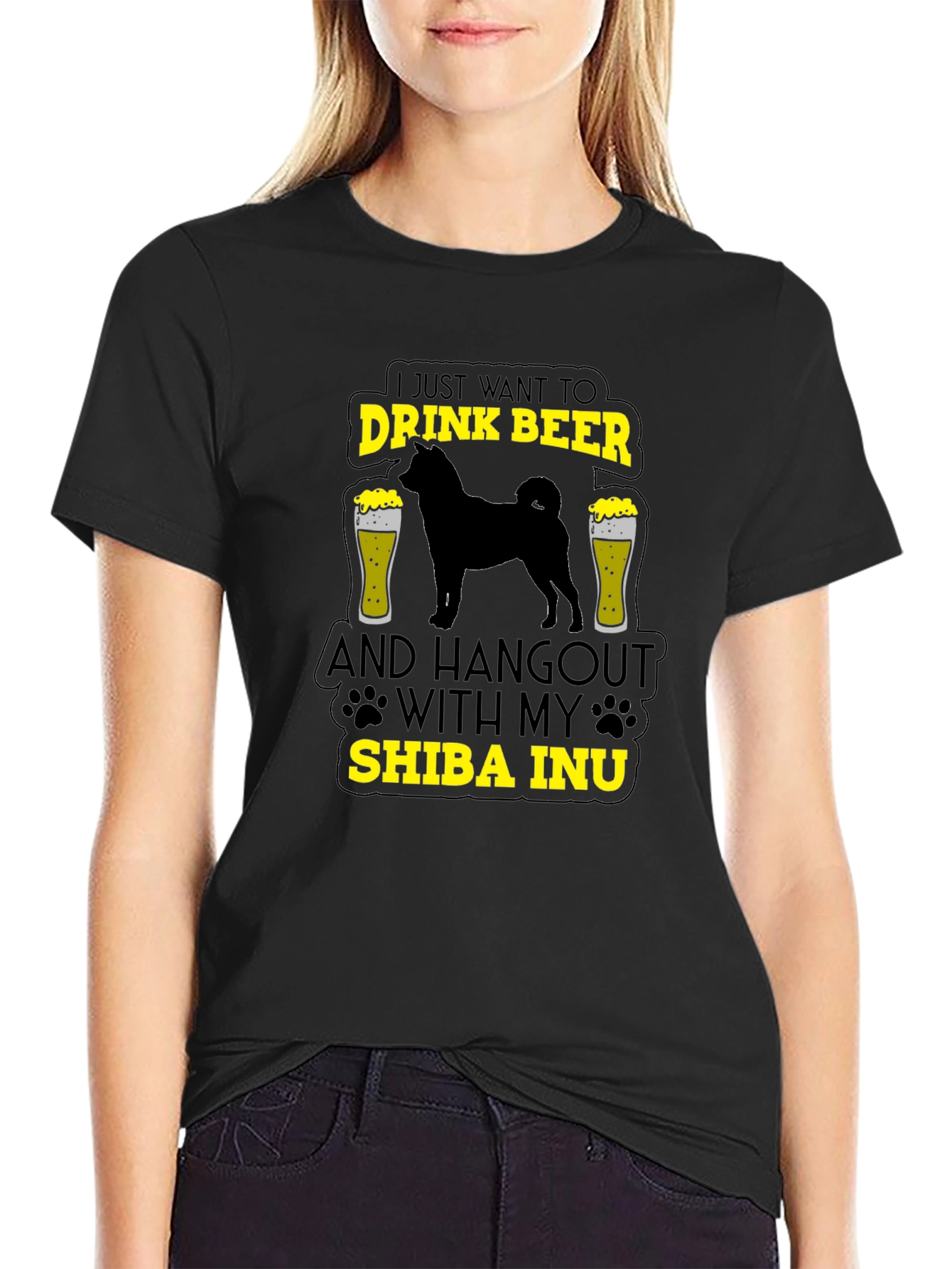Drink Beer Shiba Inu T-Shirt