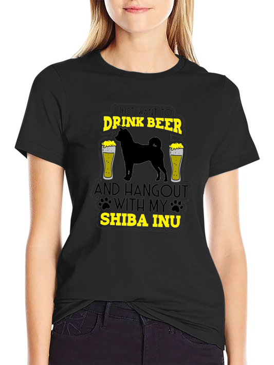 Drink Beer Shiba Inu T-Shirt