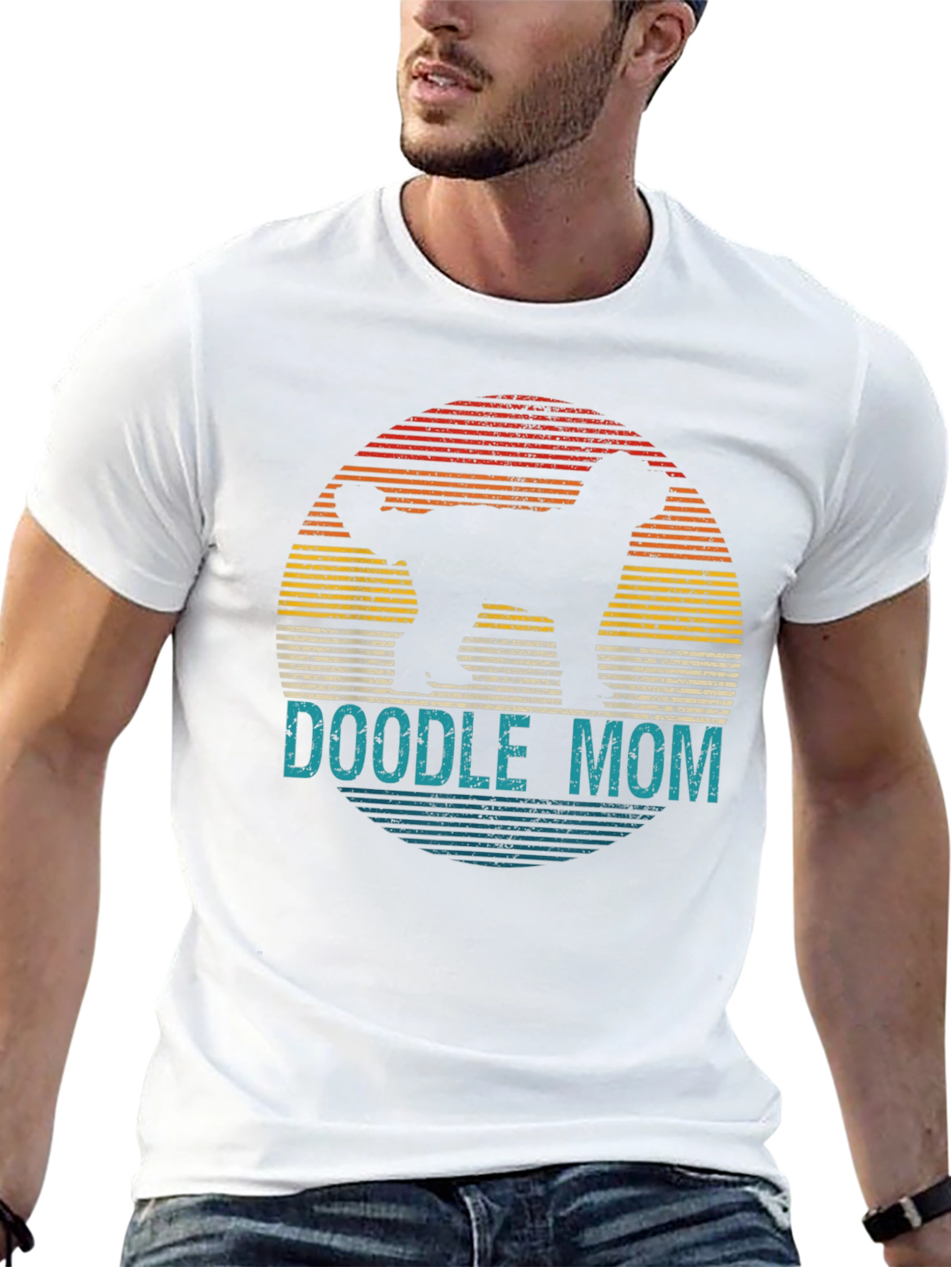 Doodle Mom Retro Style Tee - Dog Lover Shirt