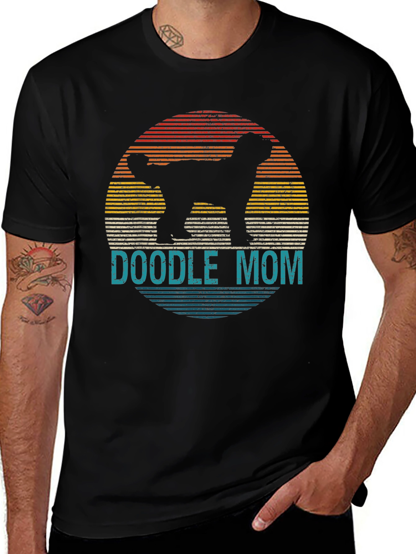 Doodle Mom Retro Style Tee - Dog Lover Shirt
