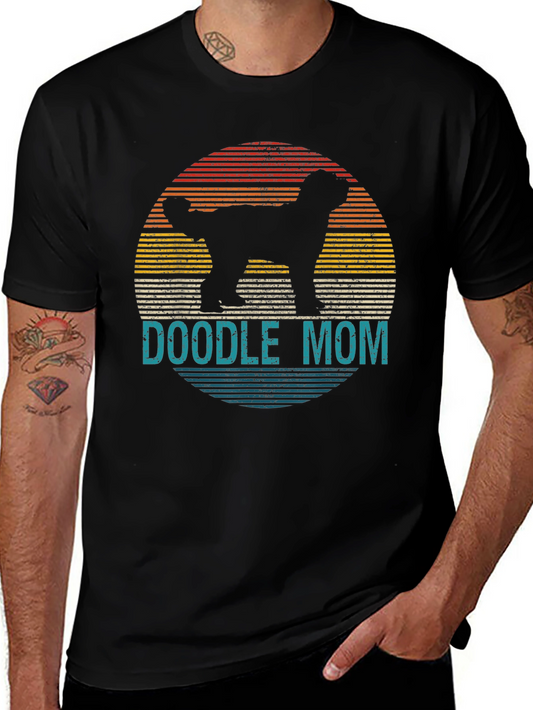 Doodle Mom Retro Style Tee - Dog Lover Shirt
