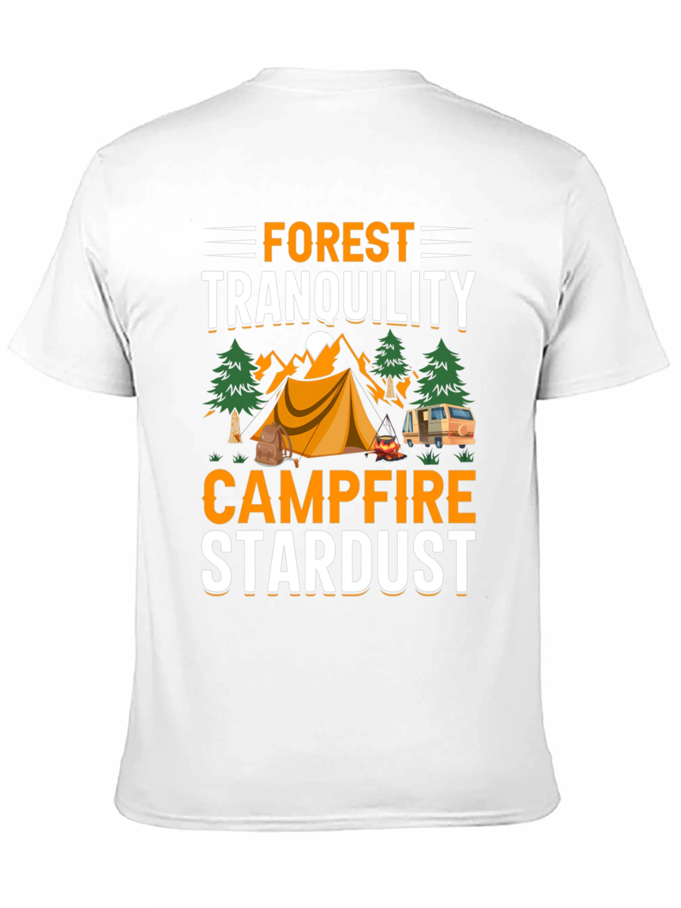 Forest Tranquility Campfire Stardust Graphic T-Shirt
