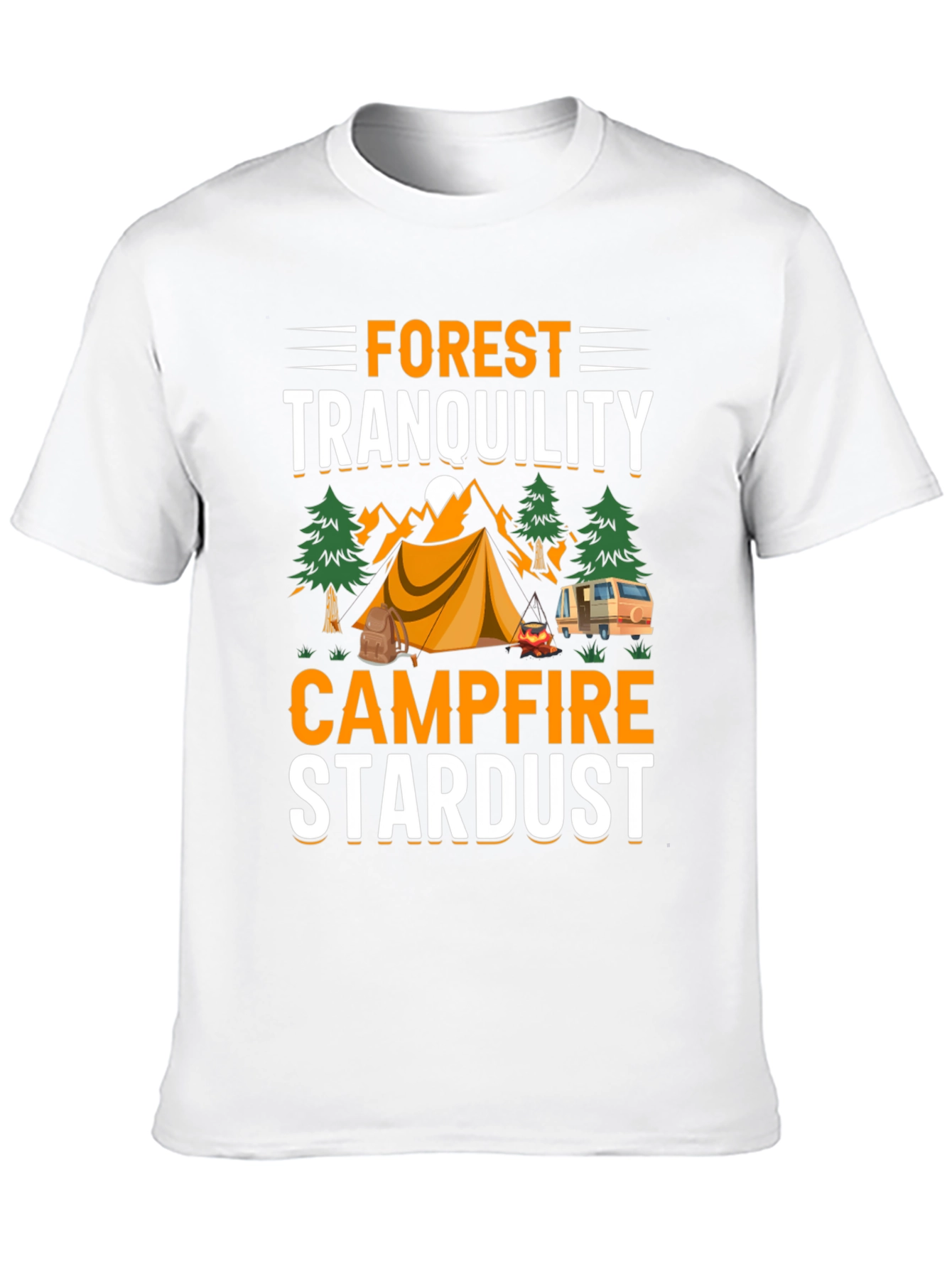 Forest Tranquility Campfire Stardust Graphic T-Shirt