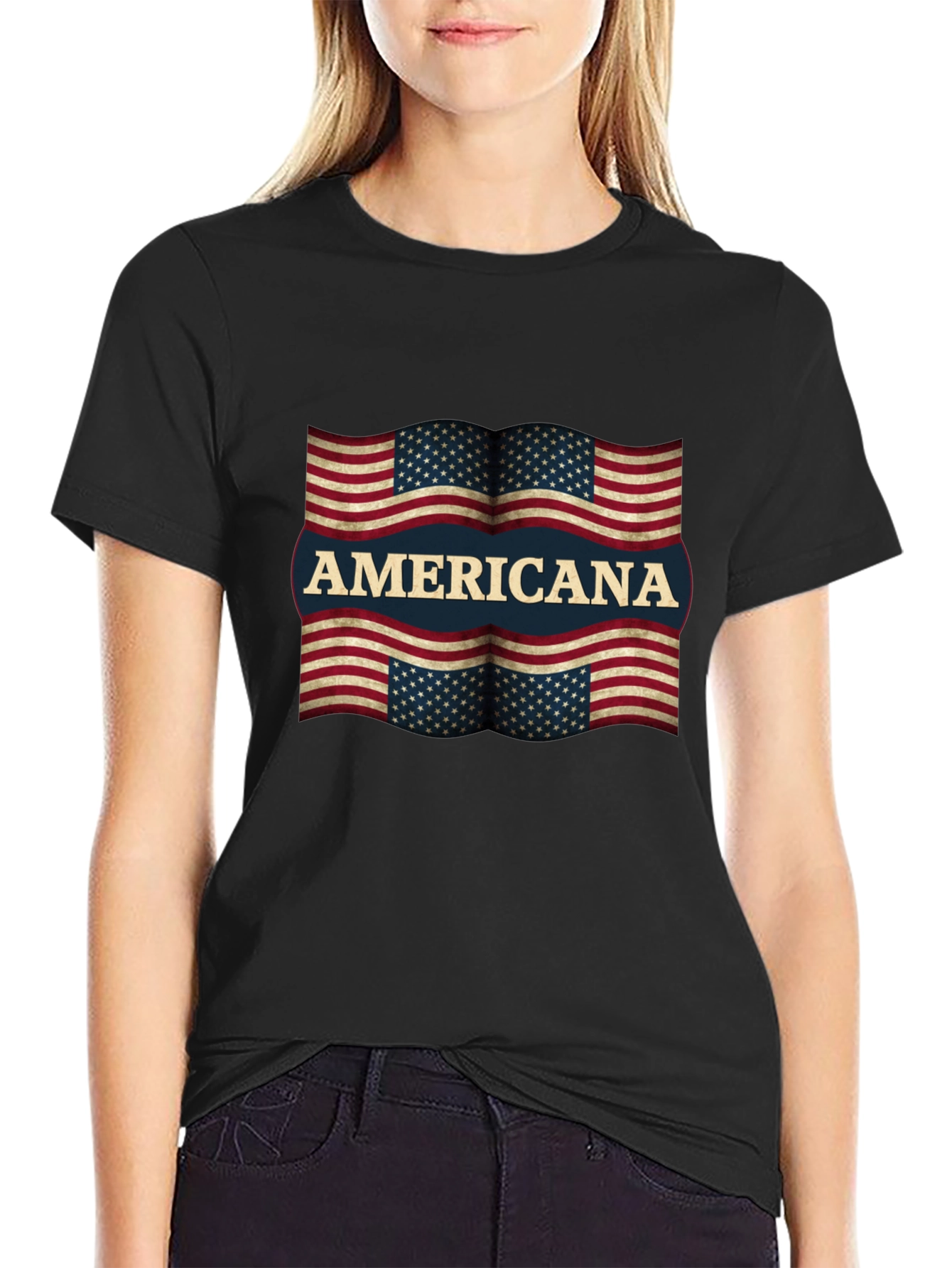 Americana USA Flag Graphic T-Shirt