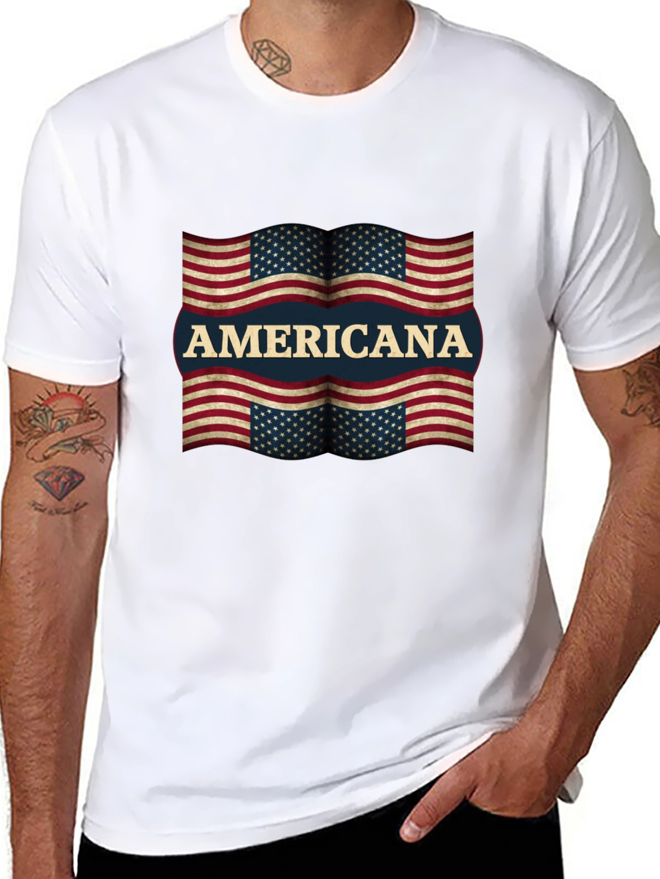 Americana USA Flag Graphic T-Shirt
