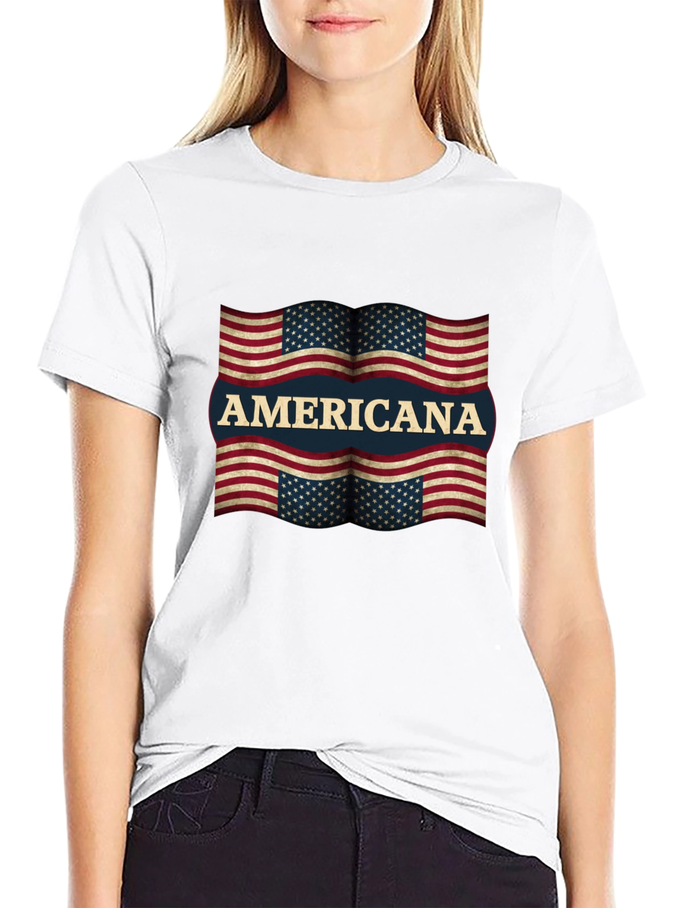 Americana USA Flag Graphic T-Shirt