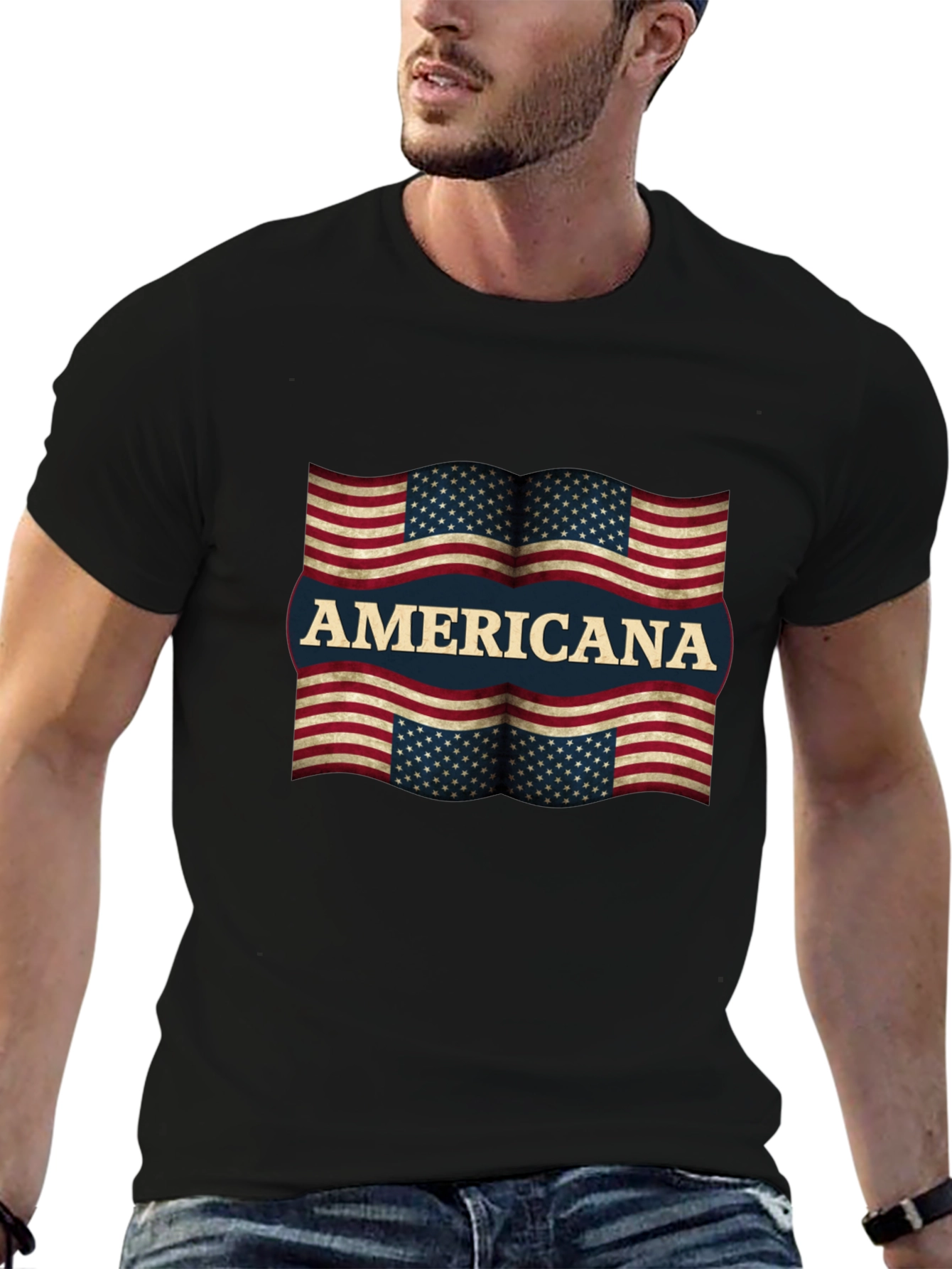 Americana USA Flag Graphic T-Shirt