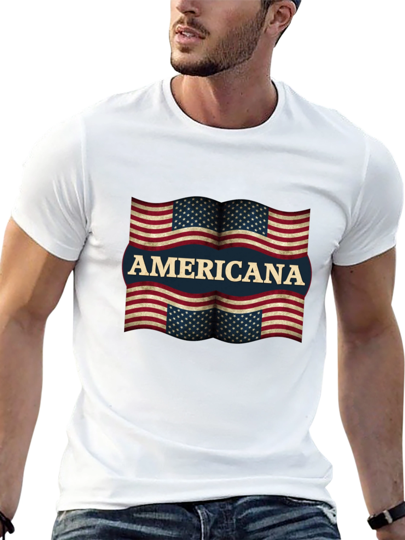 Americana USA Flag Graphic T-Shirt