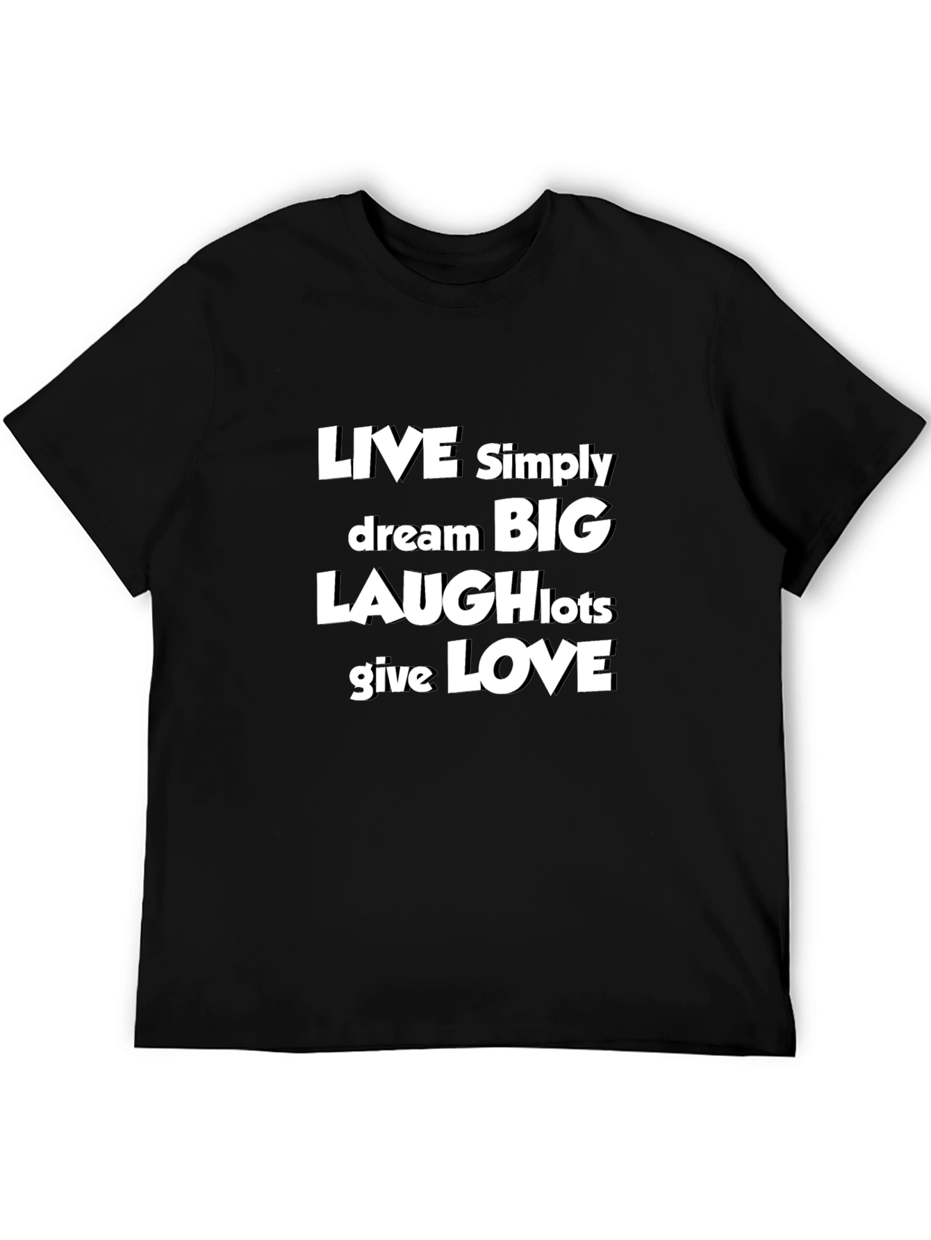 Inspirational Graphic Tee - Live Dream Laugh Love T-Shirt
