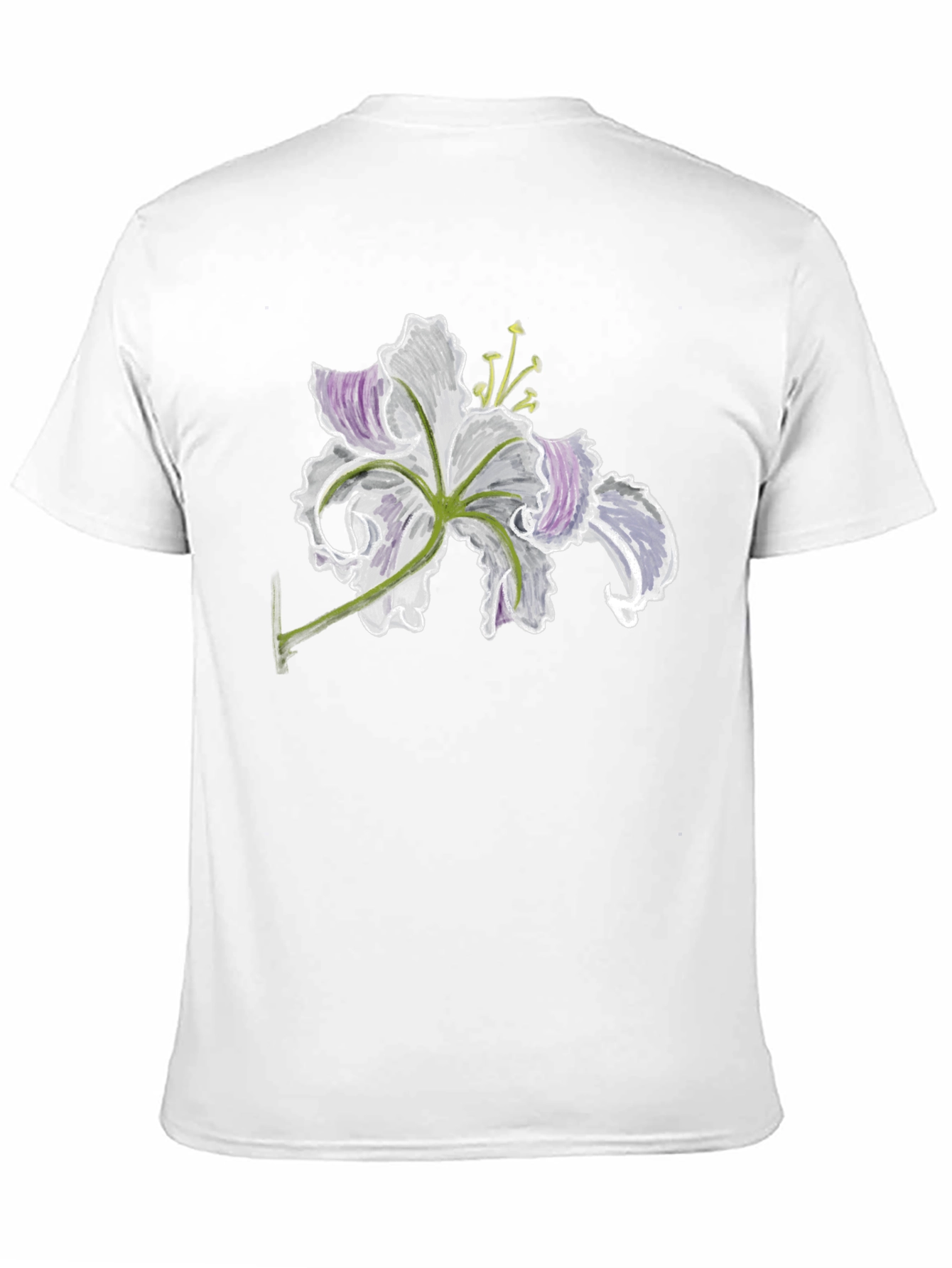 Floral Sketch Black T-Shirt
