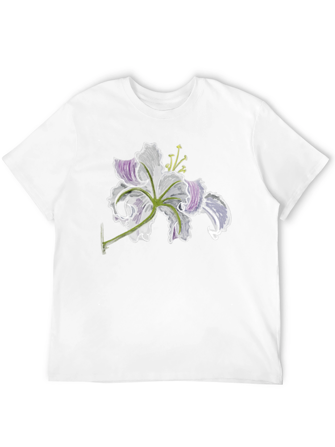 Floral Sketch Black T-Shirt