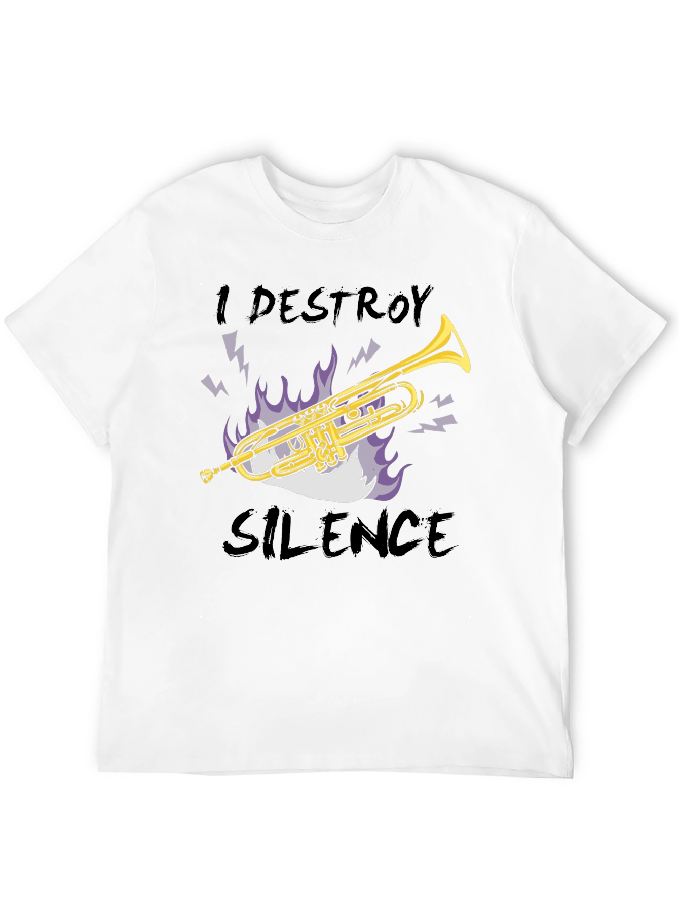 I Destroy Silence Trumpet Graphic Tee