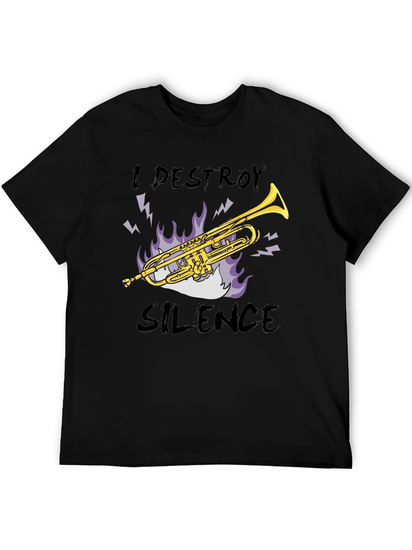 I Destroy Silence Trumpet Graphic Tee